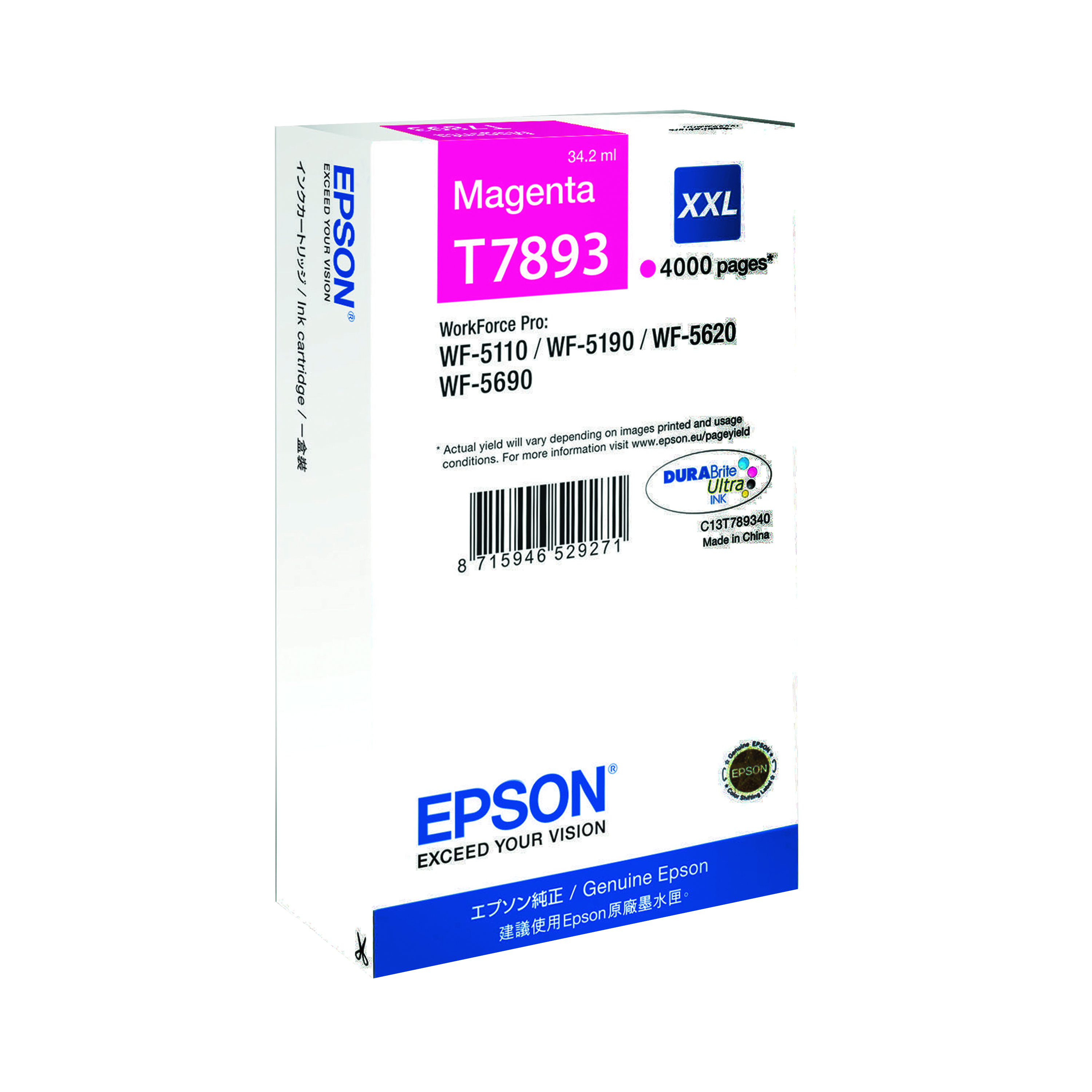 Epson Magenta Extra High Yield Inkjet Cartridge C13T789340 / T7893