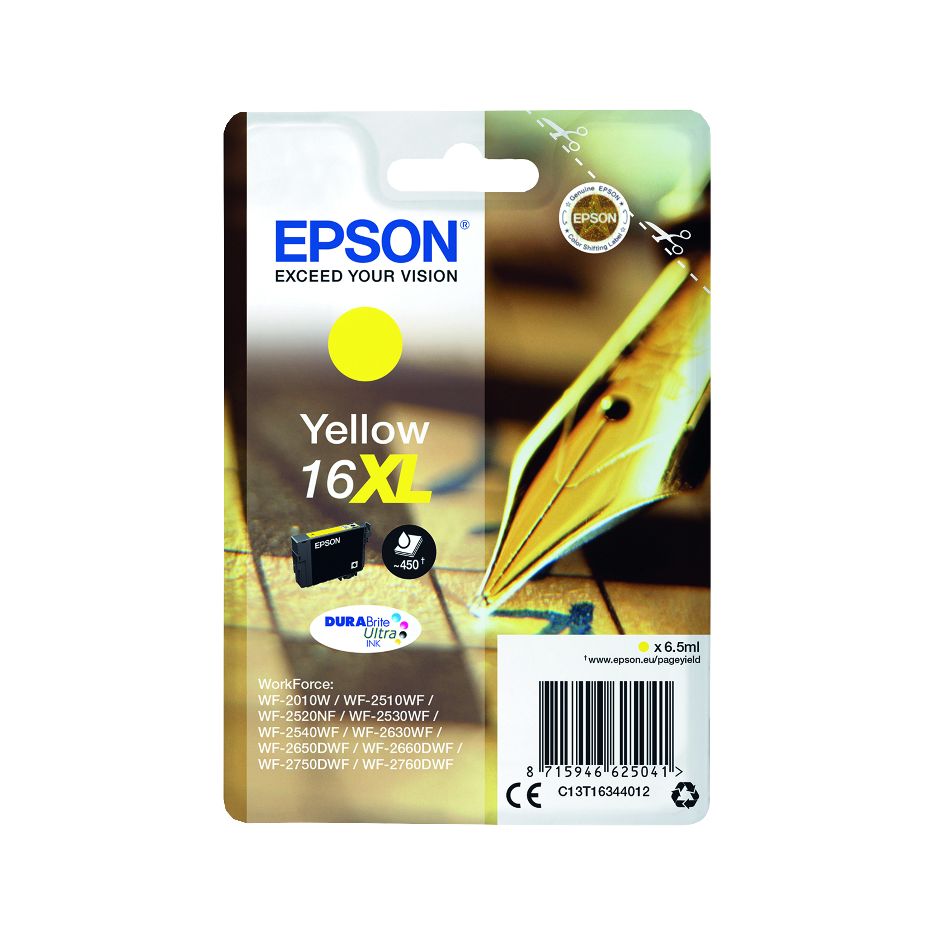 Epson+16XL+Pen+and+Crossword+DURABrite+Ultra+Ink+Cartridge+High+Yield+Yellow+C13T16344012