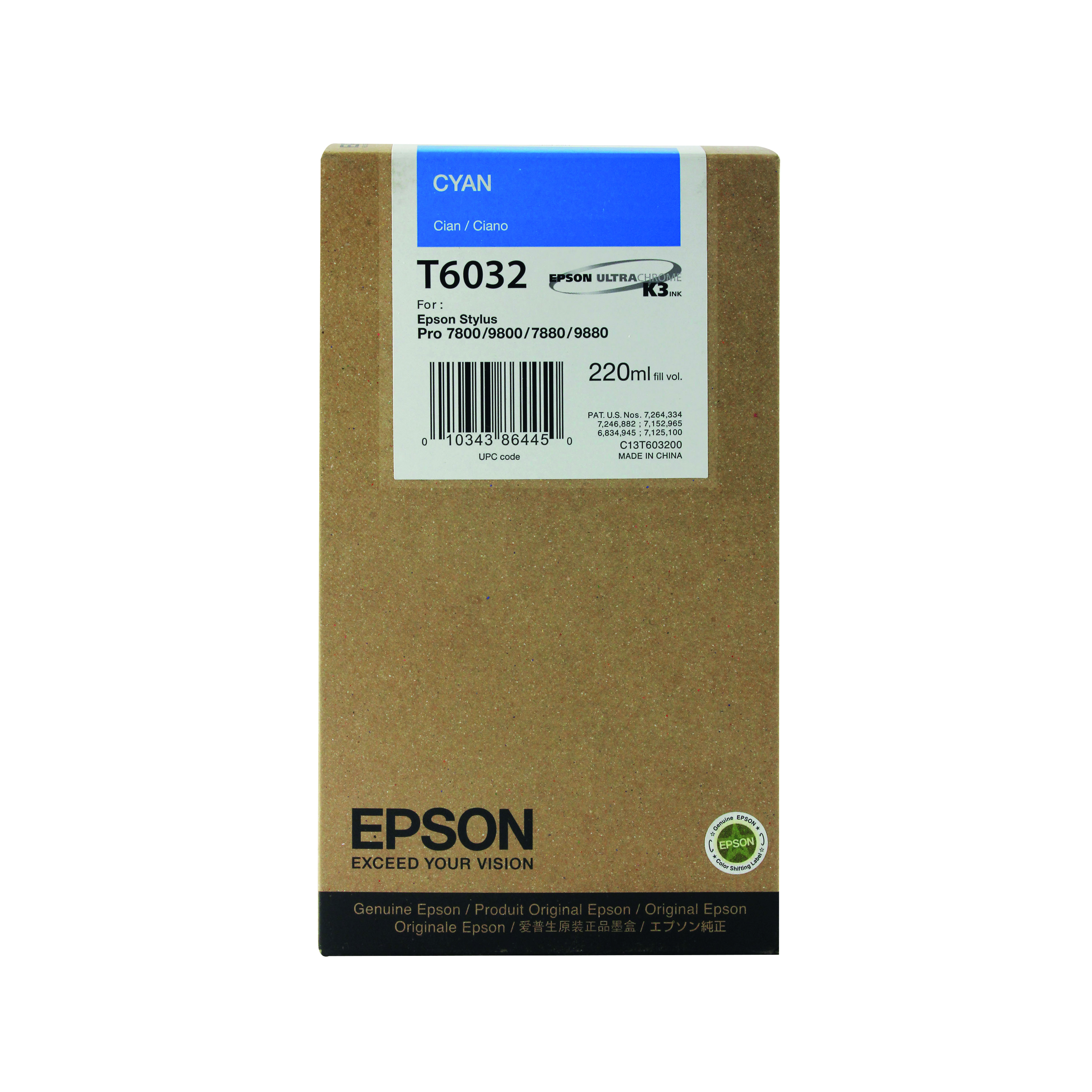Epson+T6032+Ink+Cartridge+Cyan+C13T603200