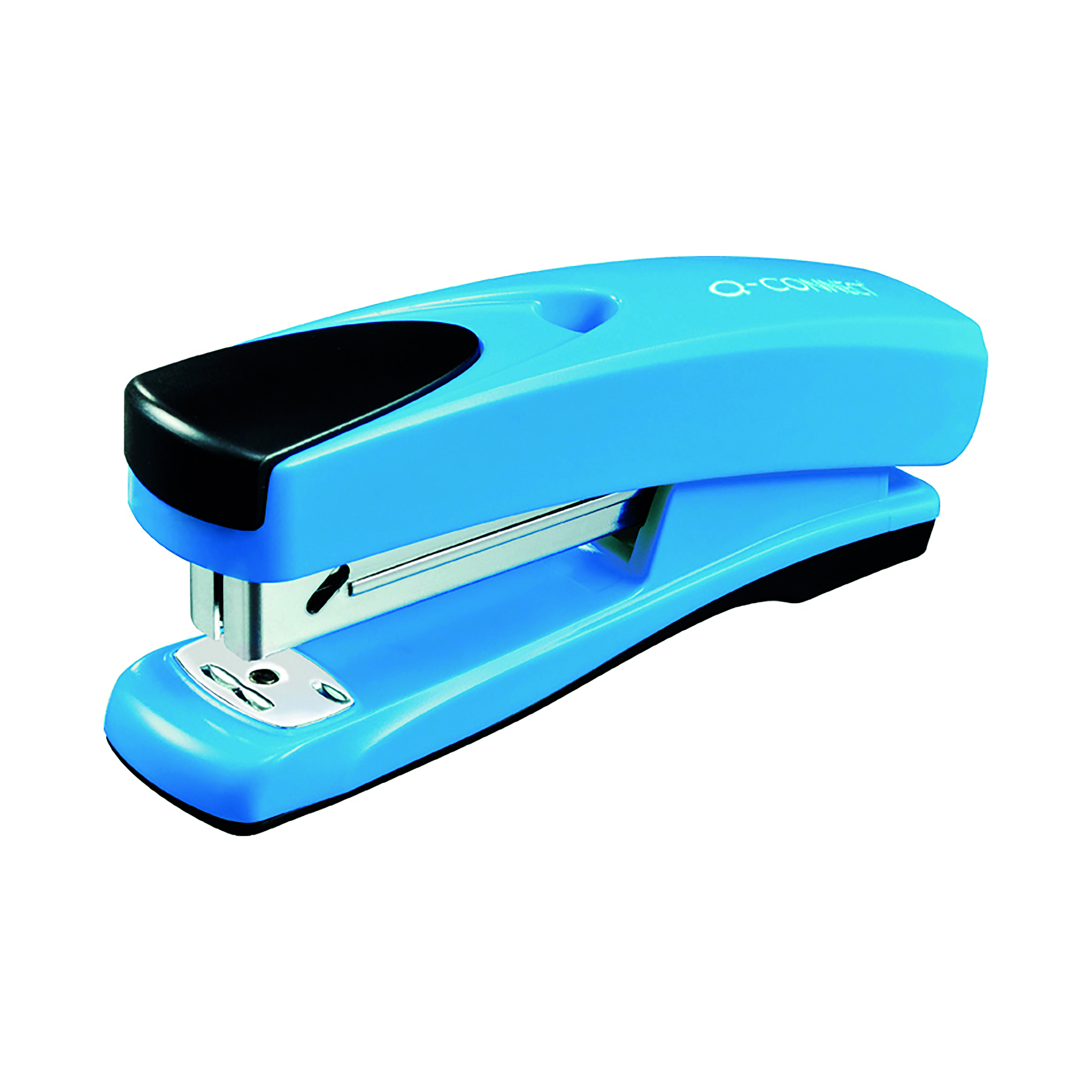 Q-Connect+Half+Strip+Plastic+Stapler+Blue+KF02151