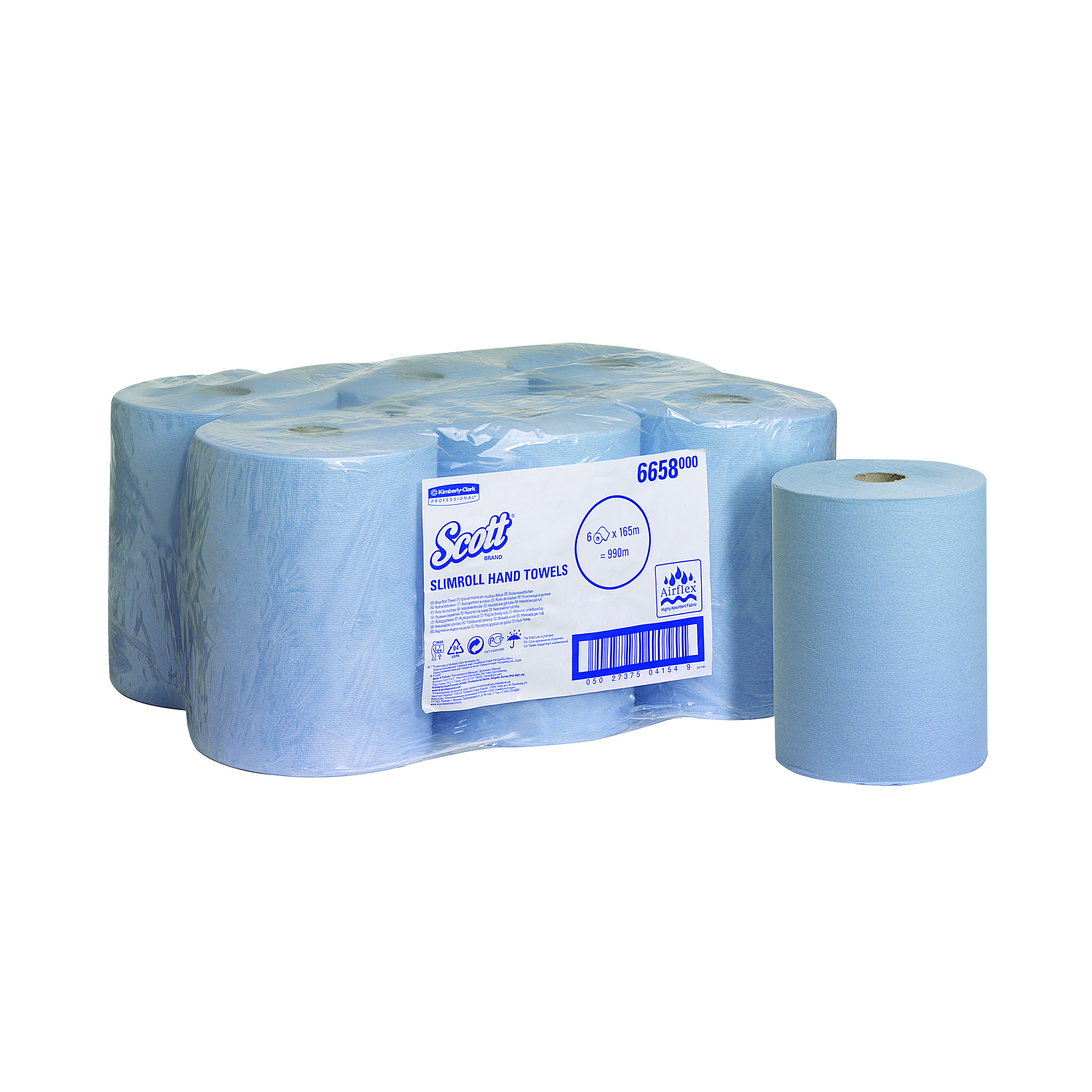 Scott+Slimroll+Hand+Towel+Roll+Blue+165m+%28Pack+of+6%29+6658