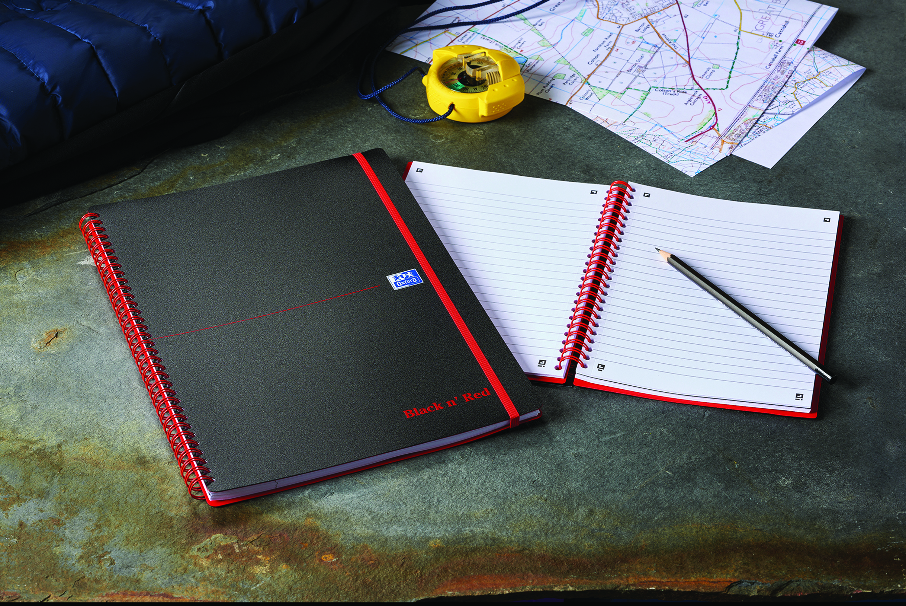 Black n' Red Wirebound Ruled Polypropylene Notebook 140 Pages A5 (Pack ...