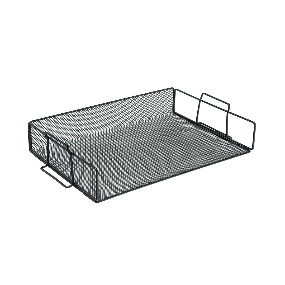 5+Star+Office+Mesh+Letter+Tray+Scratch+Resistant+Stackable+Side+Load+Landscape+Foolscap+Black