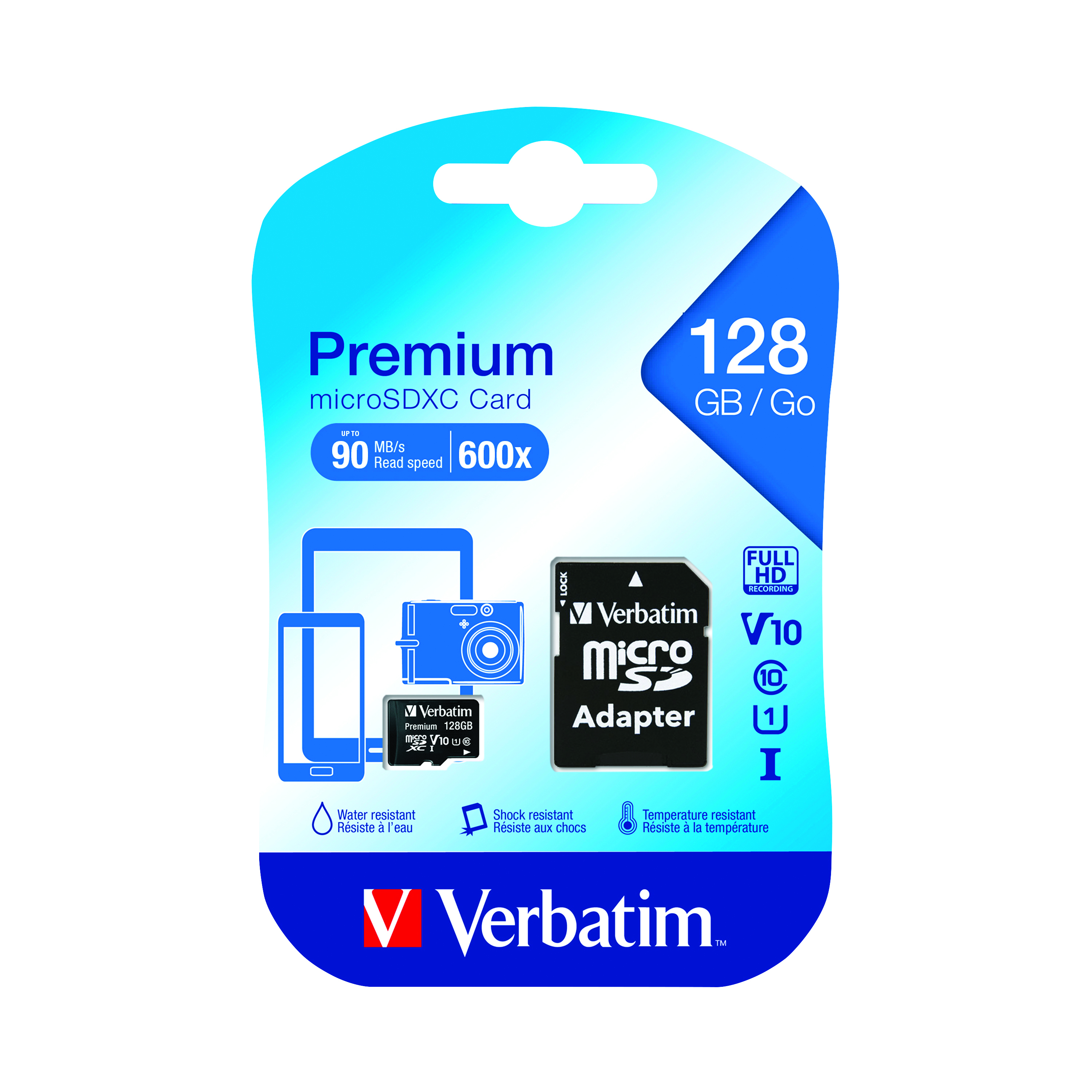Verbatim+Premium+SDXC+Micro+Card+128GB+with+Adapter+44085