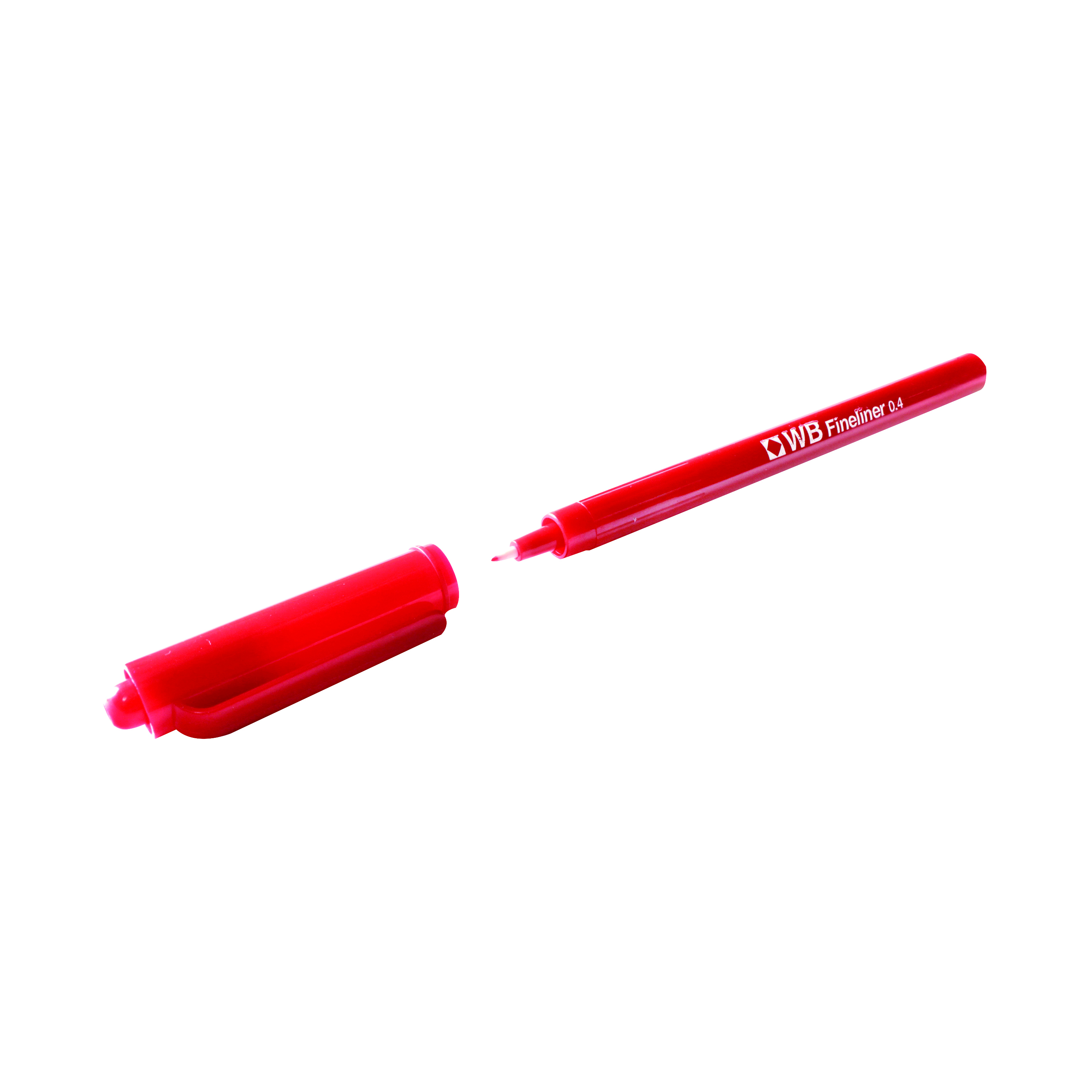 Fineliner+0.4mm+Red+Pens+%28Pack+of+10%29+WX25009