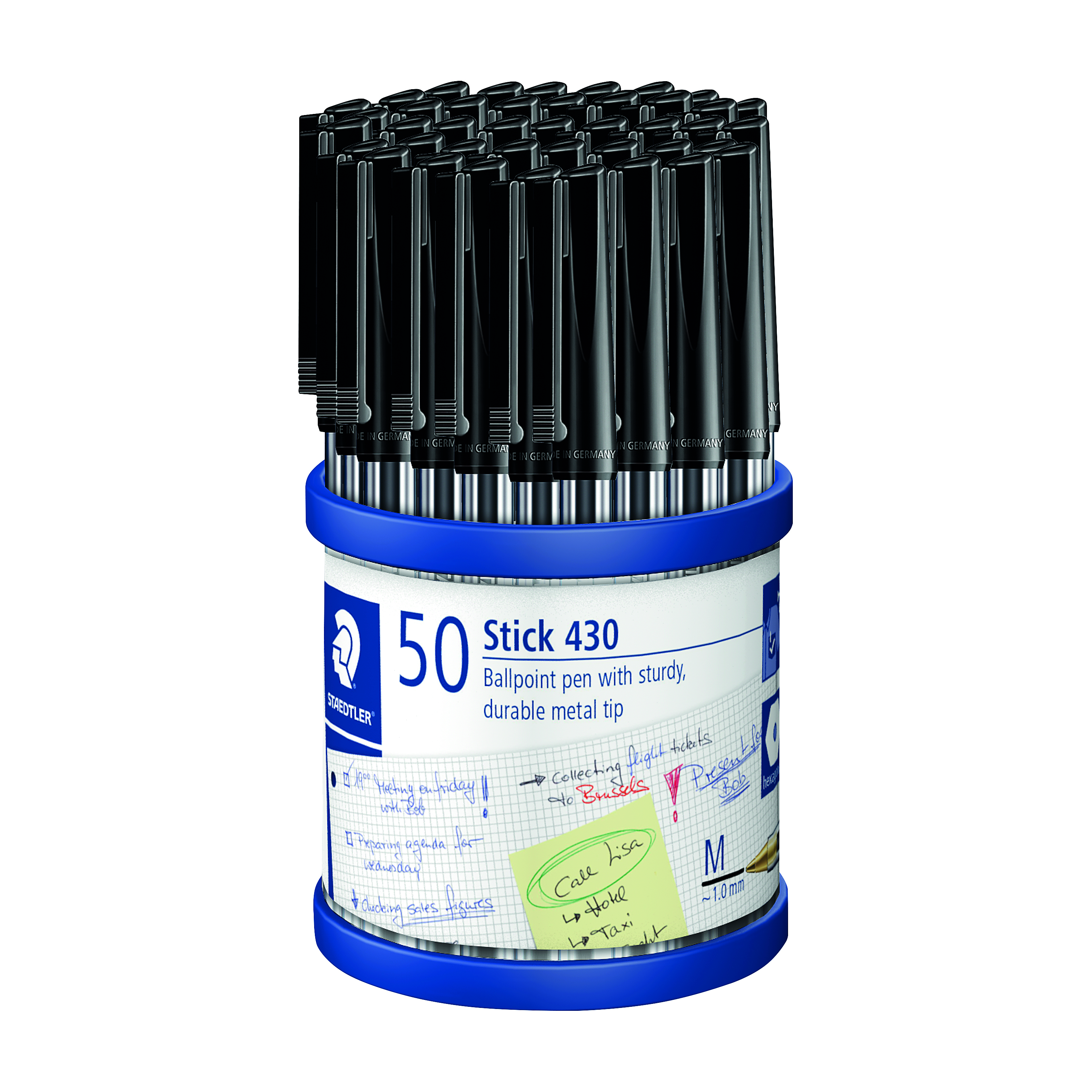 Staedtler+Stick+430+Ballpoint+Pen+Medium+Black+%2850+Pack%29+430-M9