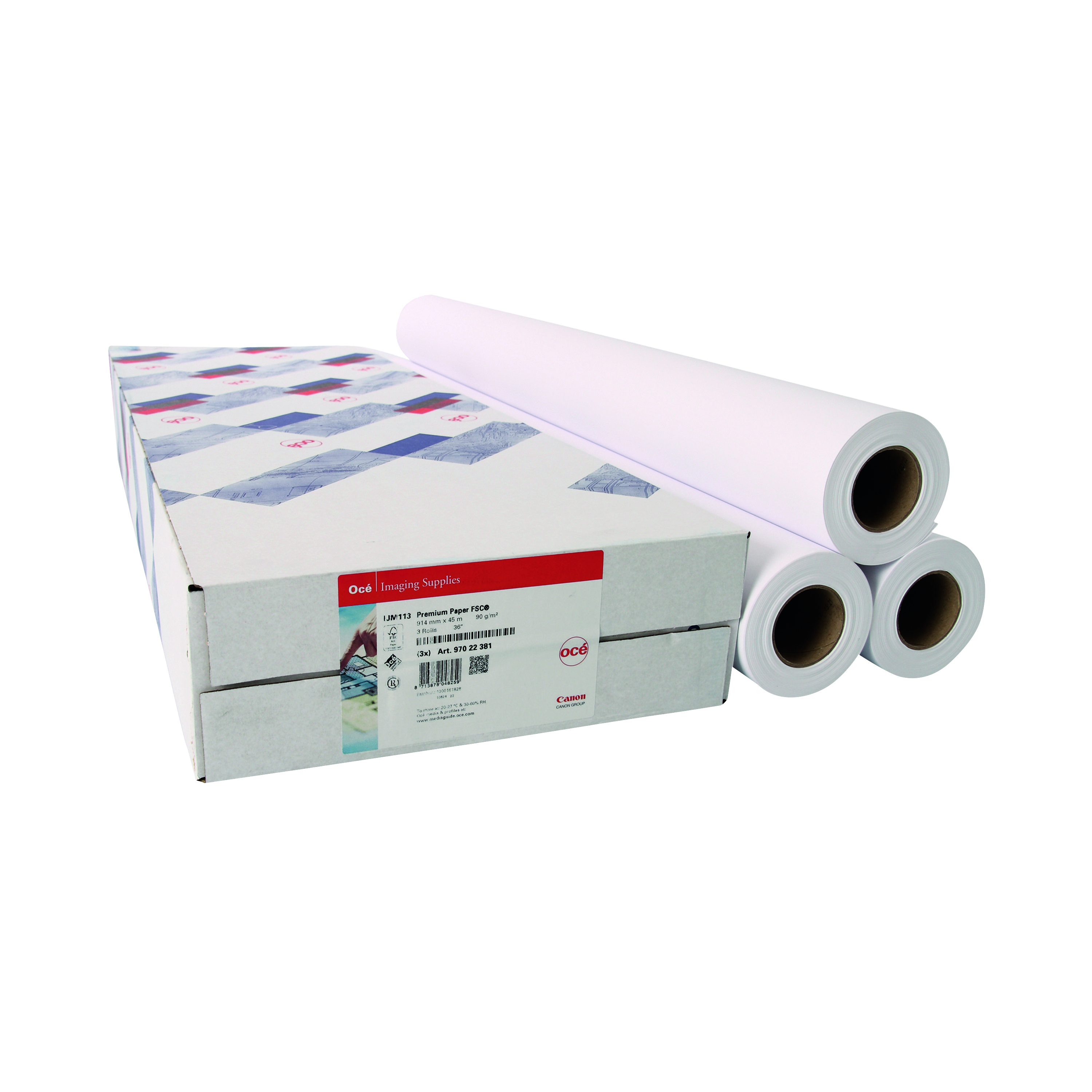 Canon+Coated+Premium+Inkjet+Paper+Rolls+841mmx45m+%28Pack+of+3%29+97003450