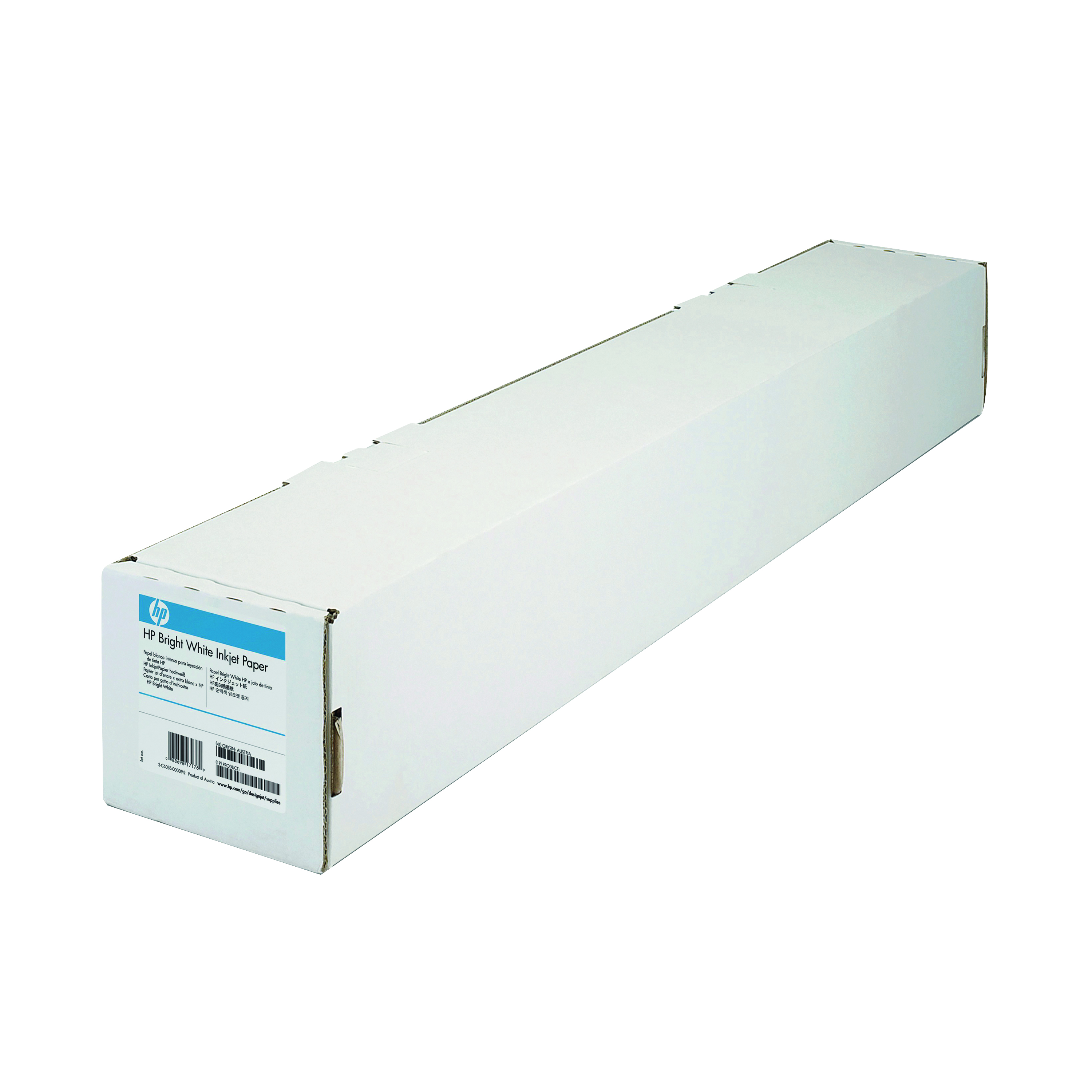 HP+DesignJet+Plotter+Paper+914mm+x+91.4m+Roll+90gsm+Bright+White+C6810A
