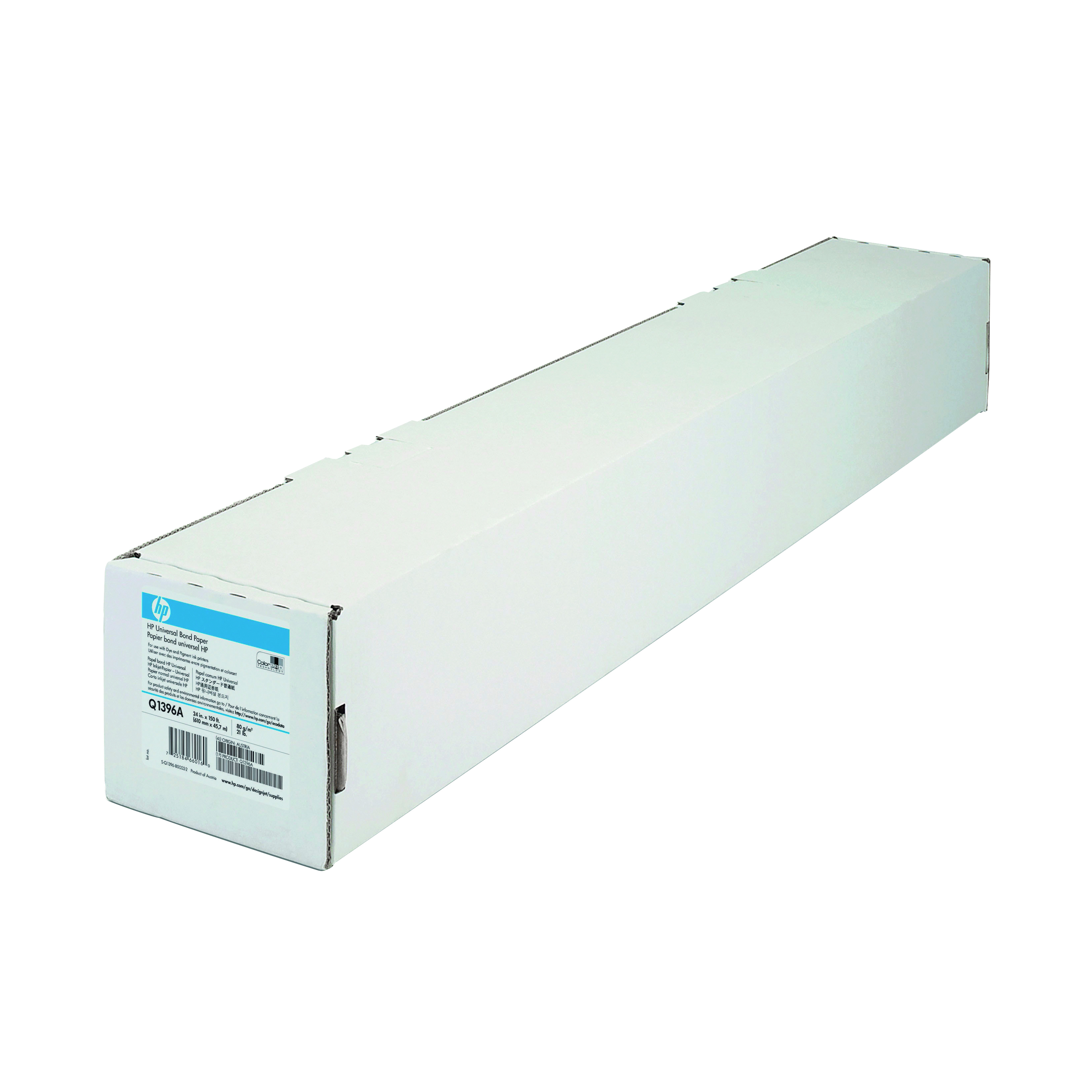 HP+Universal+Bond+Inkjet+Plotter+Paper+610mm+x+45.7m+Roll+80gsm+White+Q1396A