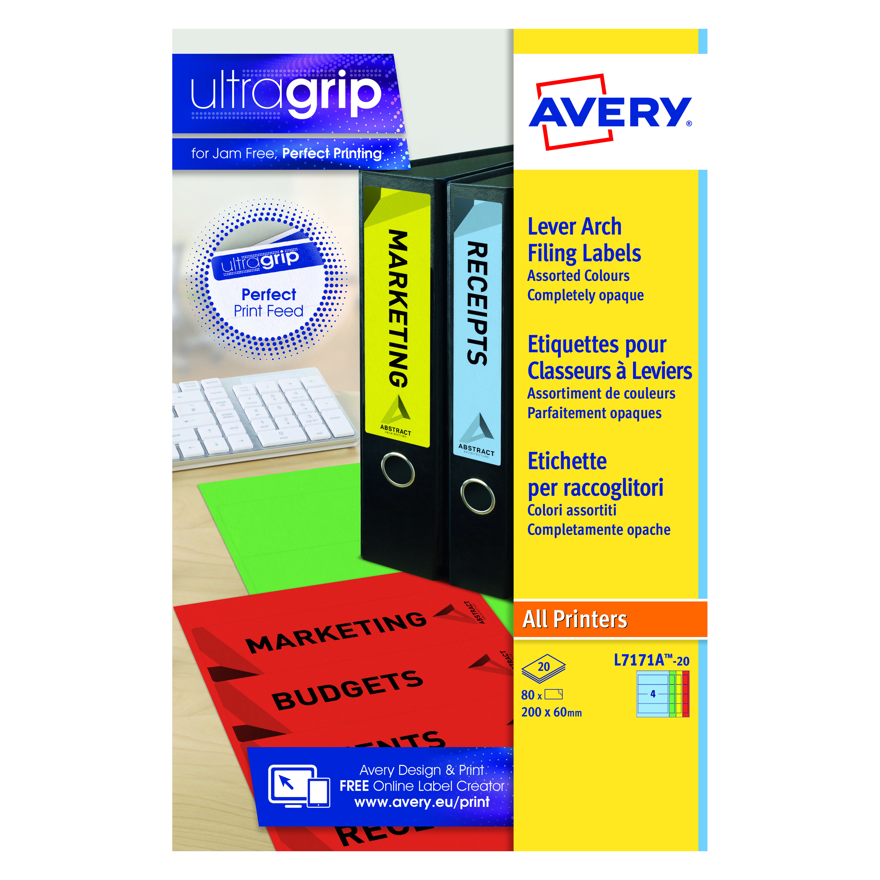 Avery+Lever+Arch+Spine+Label+200x60mm+%28Pack+of+80%29+L7171A-20