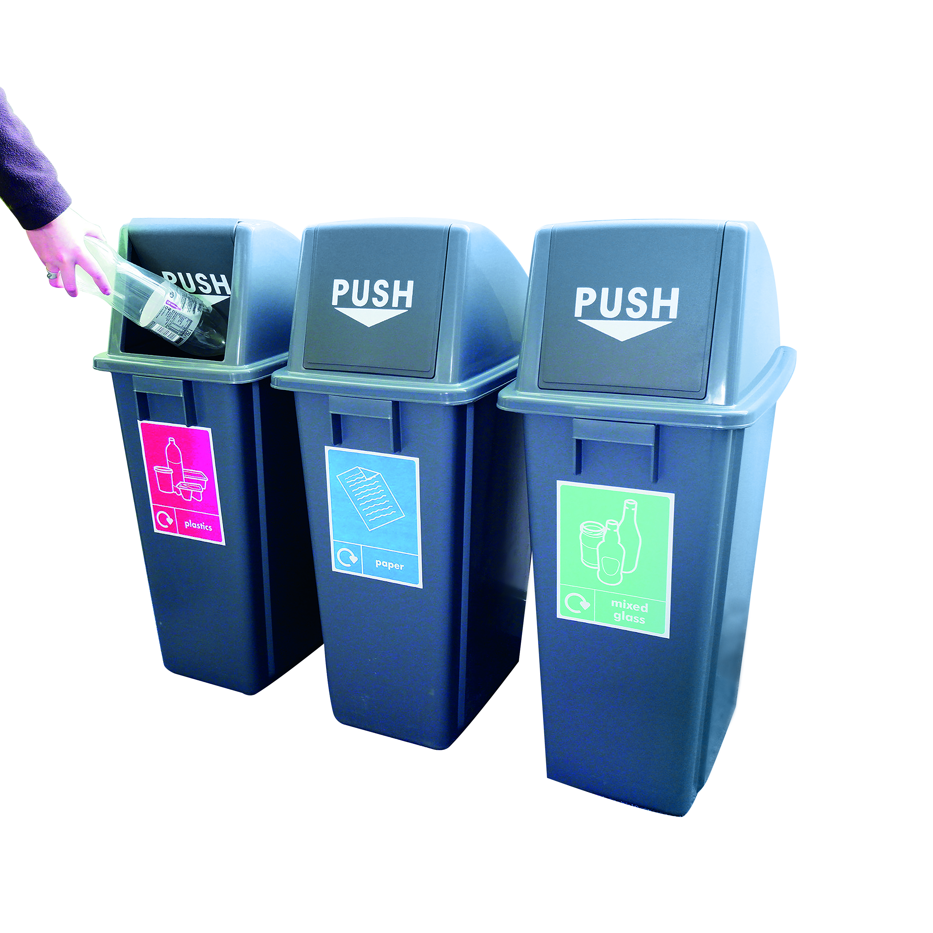 VFM+Slim+Recycling+Bins+with+Range+of+Stickers+%28Set+of+3%29+416995