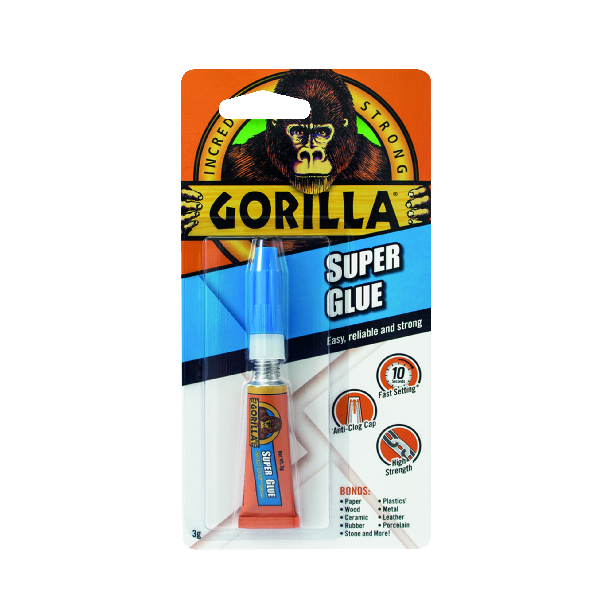 Gorilla+Glue+Super+Glue+3g+Clipstrip+%2810+Pack%29+4044302