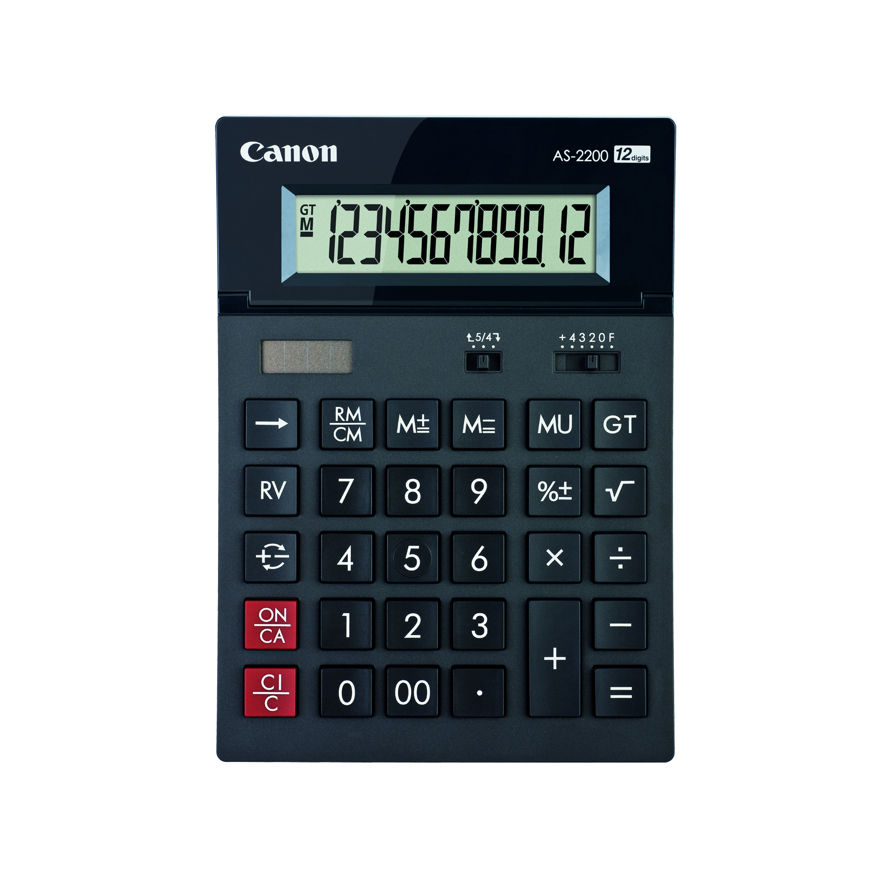 Canon+AS-2200+12+Digit+Desktop+Calculator+Black+4584B001