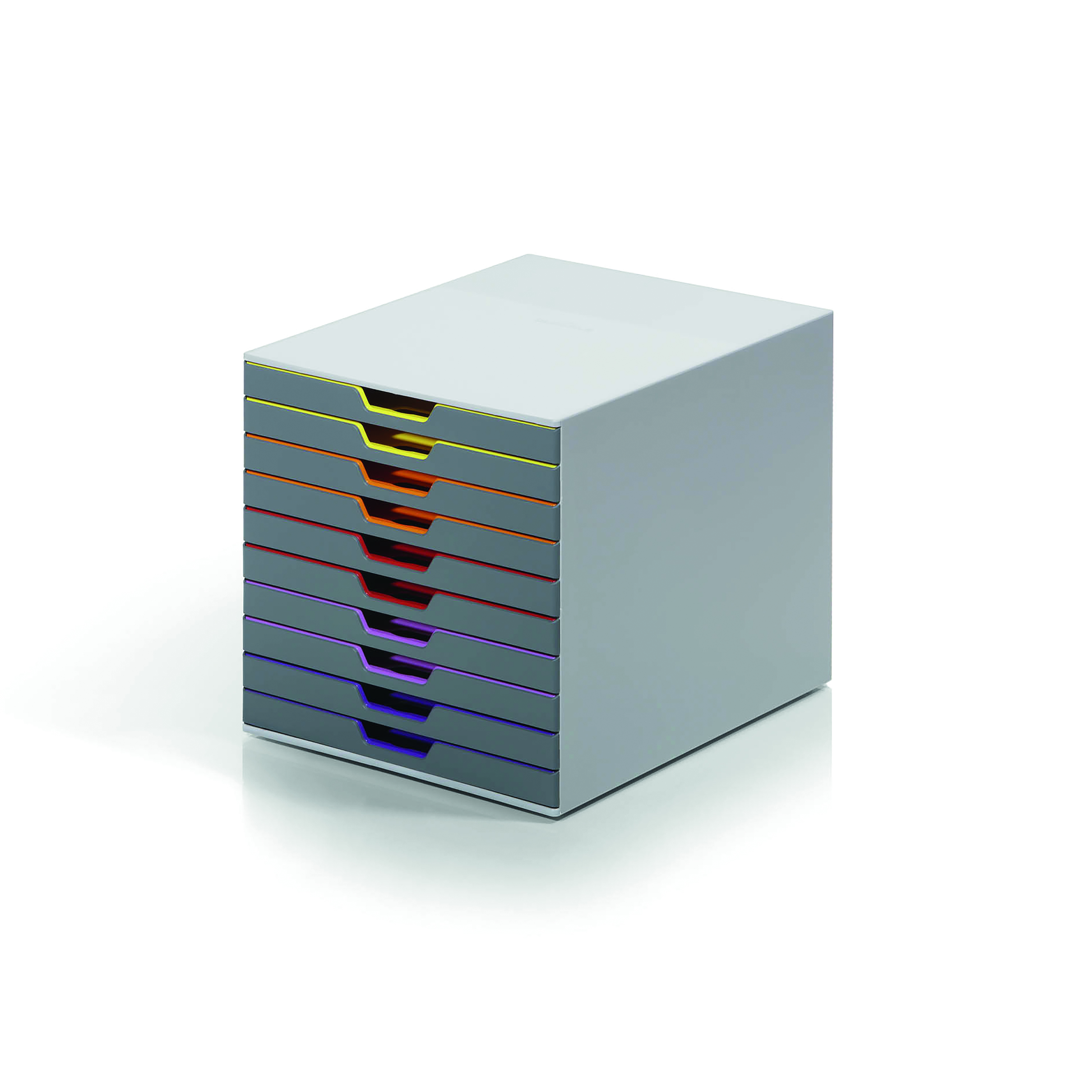 Durable+VARICOLOR+Desktop+Organiser+10+Drawer+Colour+Coded+Modular+Storage+A4%2B+761027