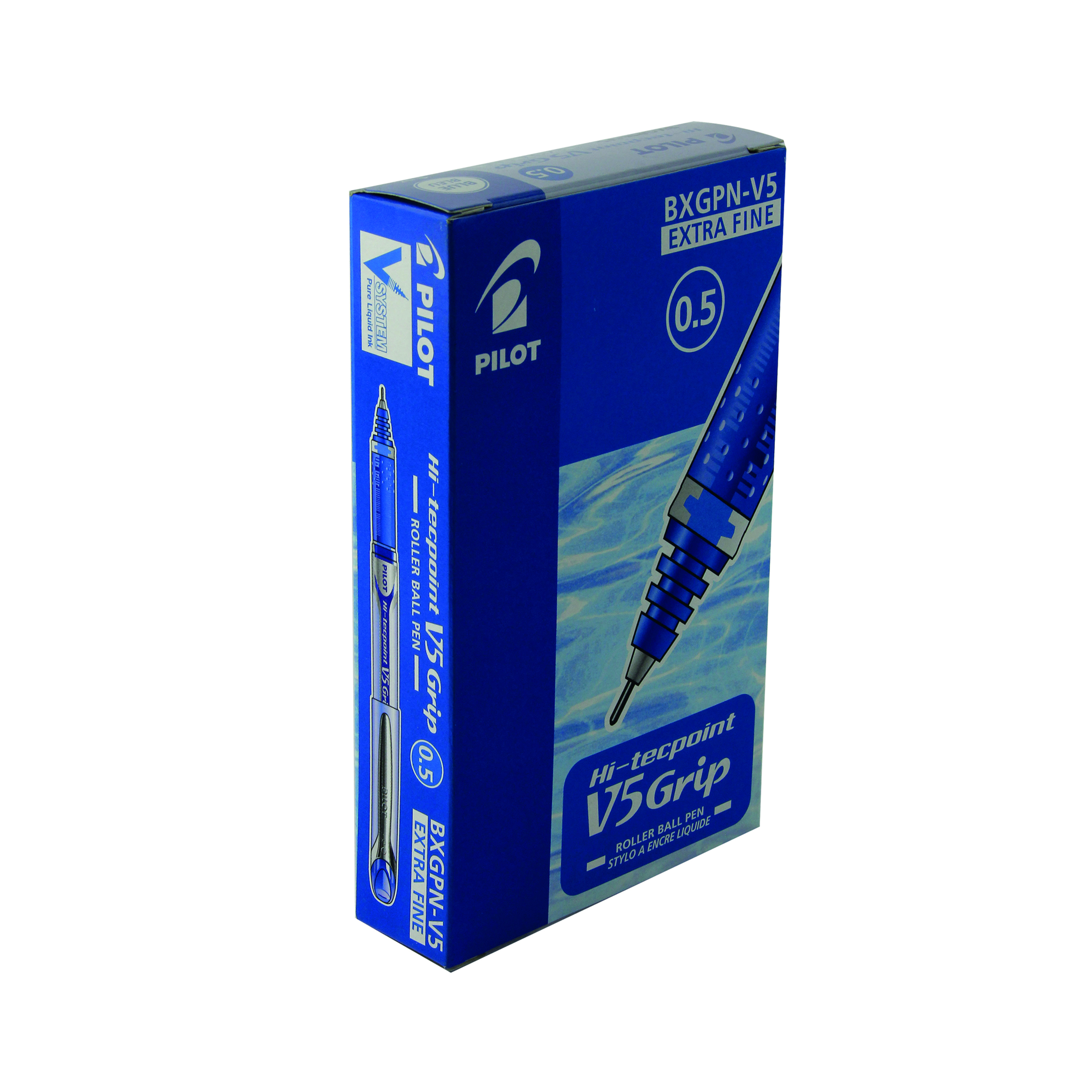 Pilot+V5+Grip+Liquid+Ink+Rollerball+0.3mm+Blue+%28Pack+of+12%29+1021012003