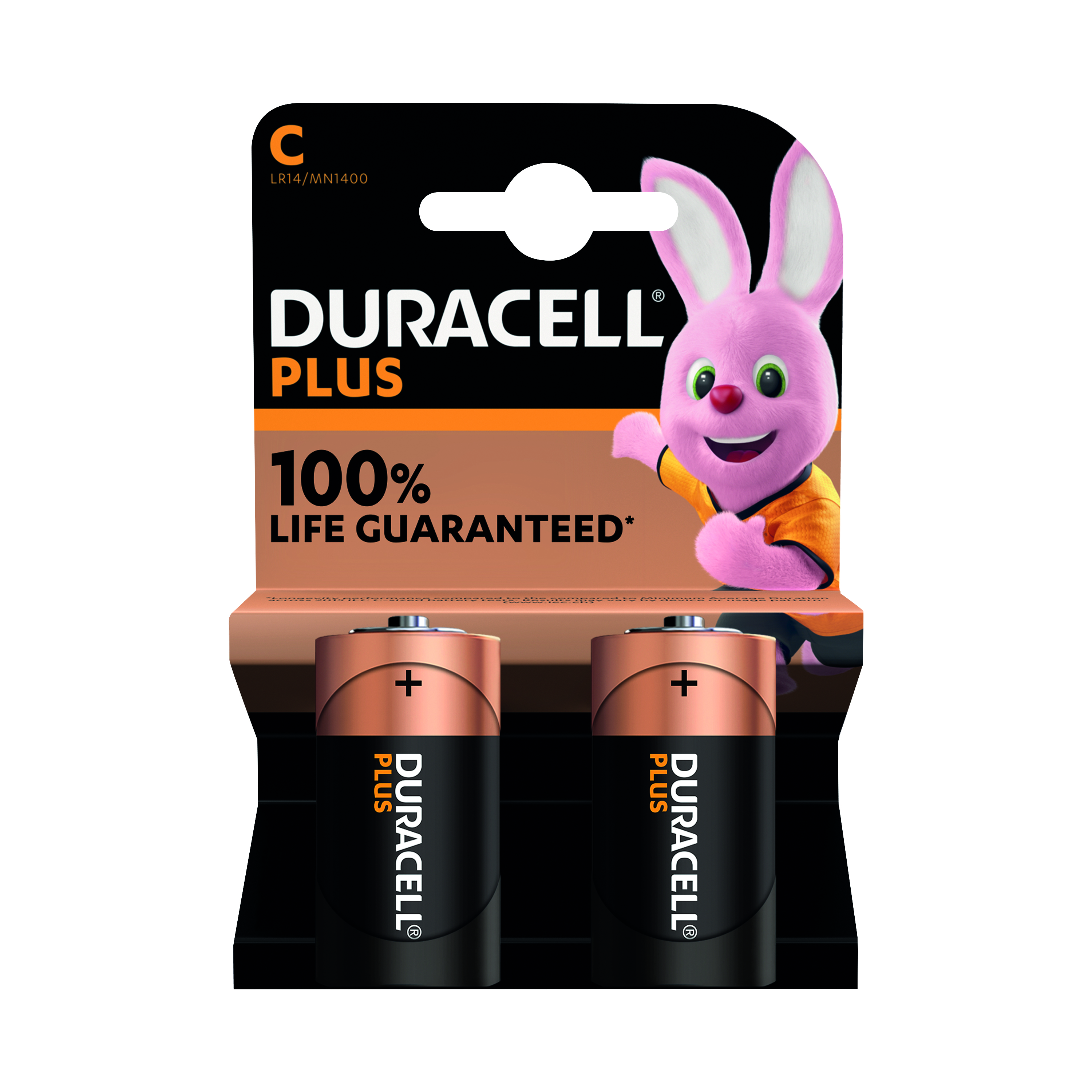 Duracell+Plus+C+Battery+Alkaline+100%25+Life+%28Pack+of+2%29+5009810