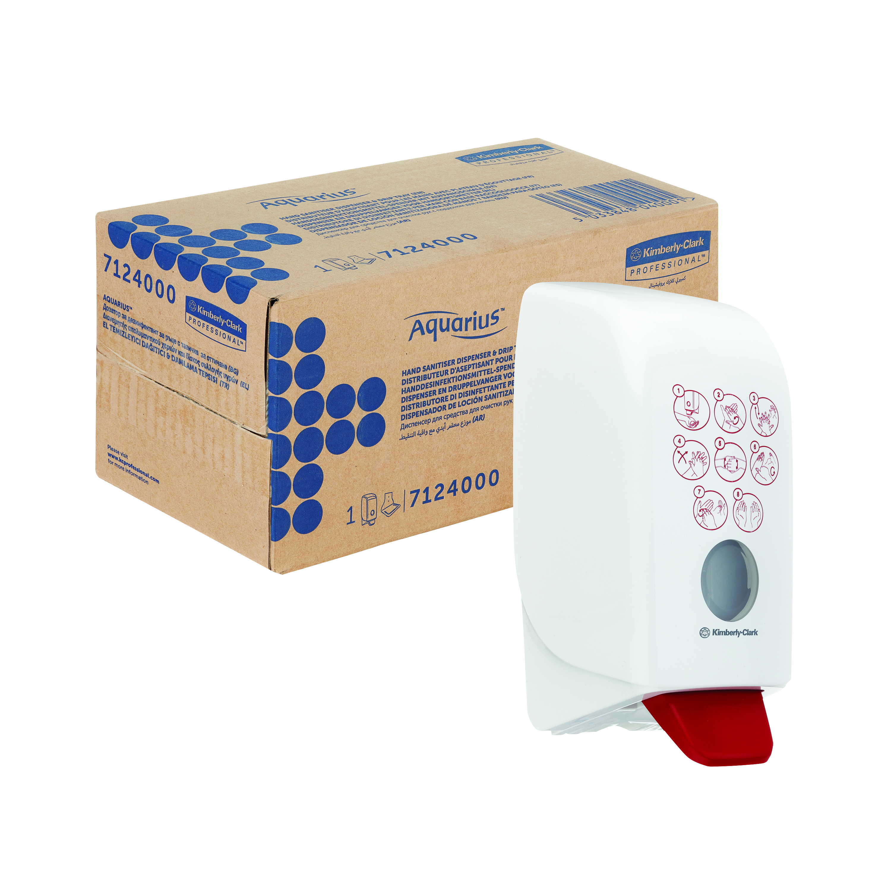 Aquarius+Hand+Sanitiser+Dispenser+White+1+Litre+7124