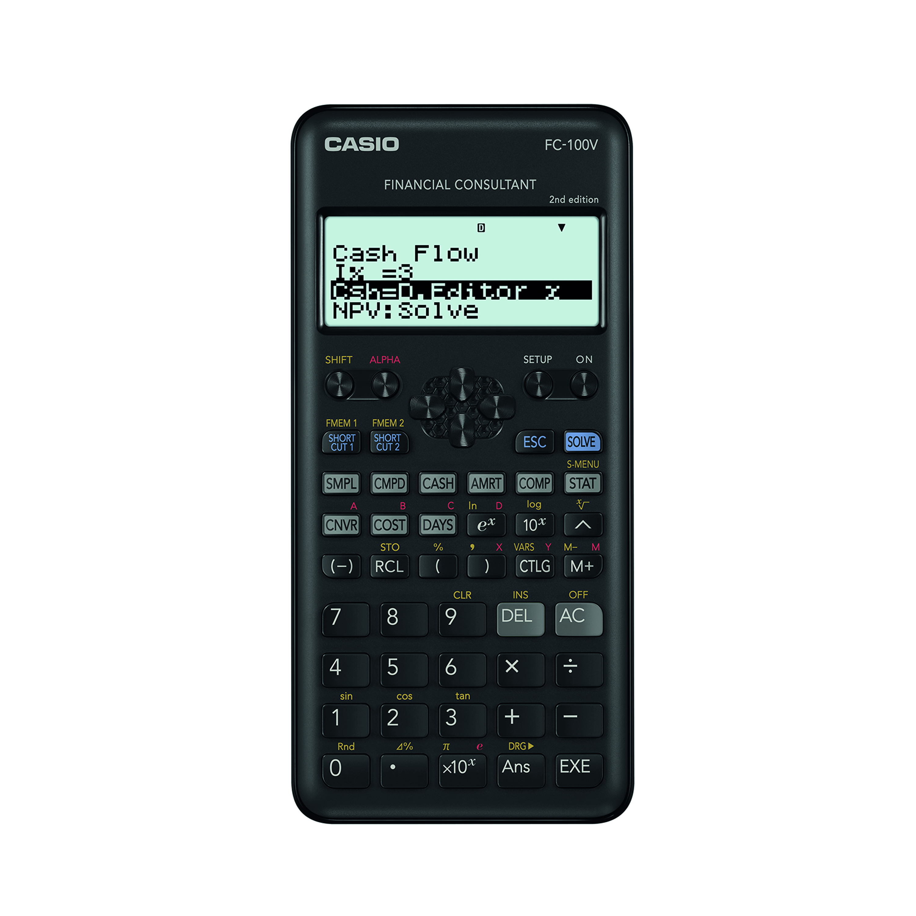 Casio+FC-100V-2+Financial+Calculator+Black+FC-100V-2-W-ET