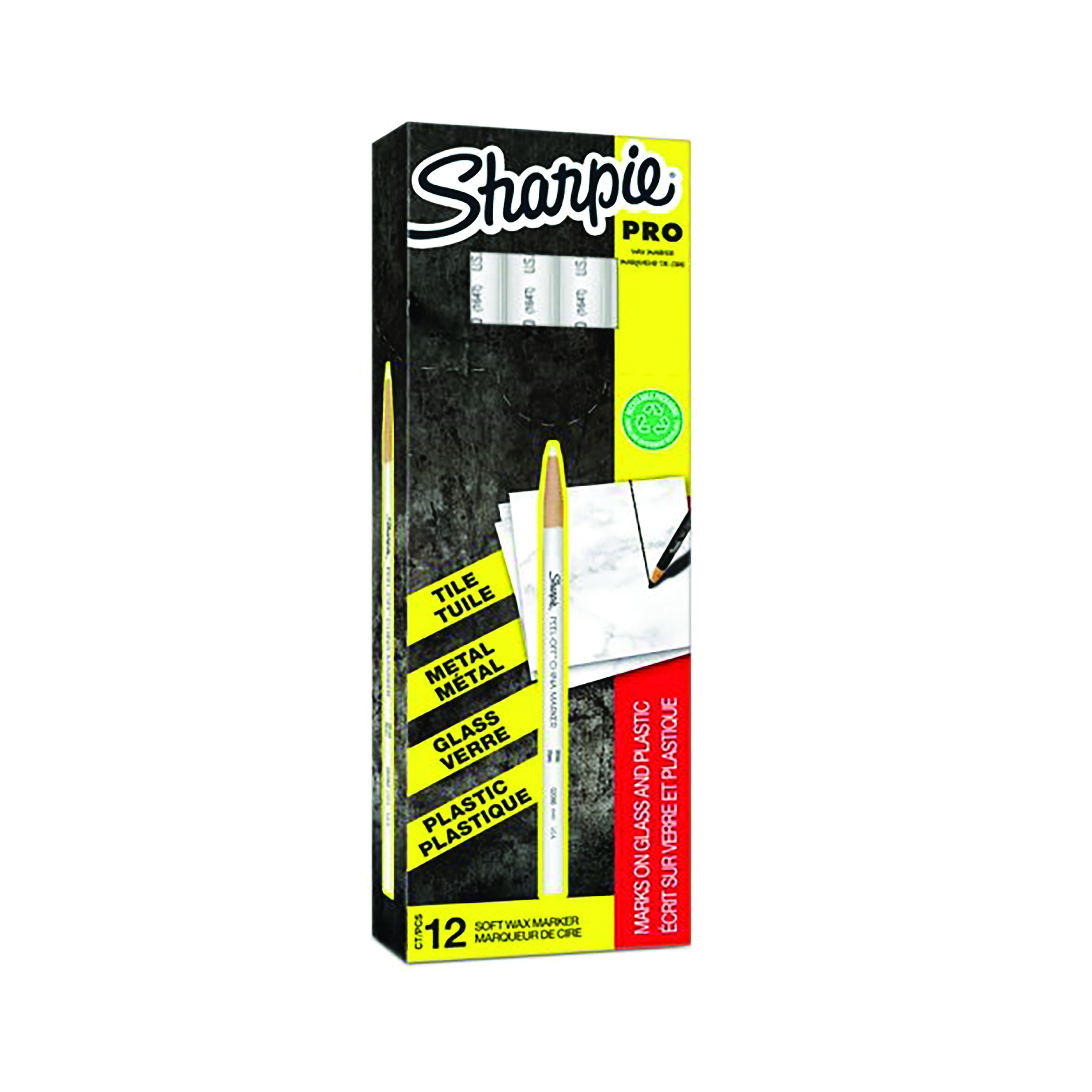 Sharpie+China+Marker+White+%28Pack+of+12%29+S0305061