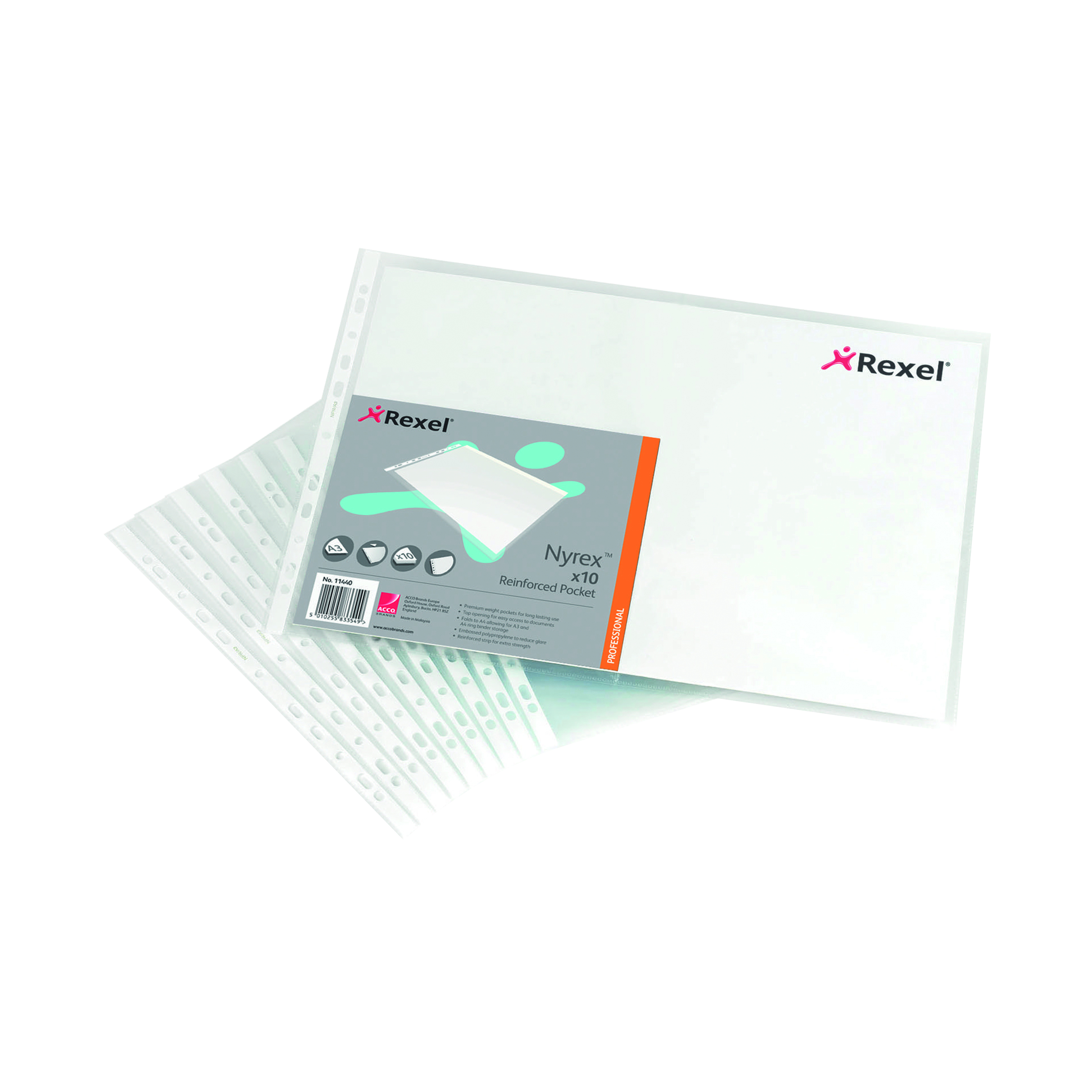 Rexel+Nyrex+Top+Opening+Pockets+Oblong+A3+%2810+Pack%29+11440