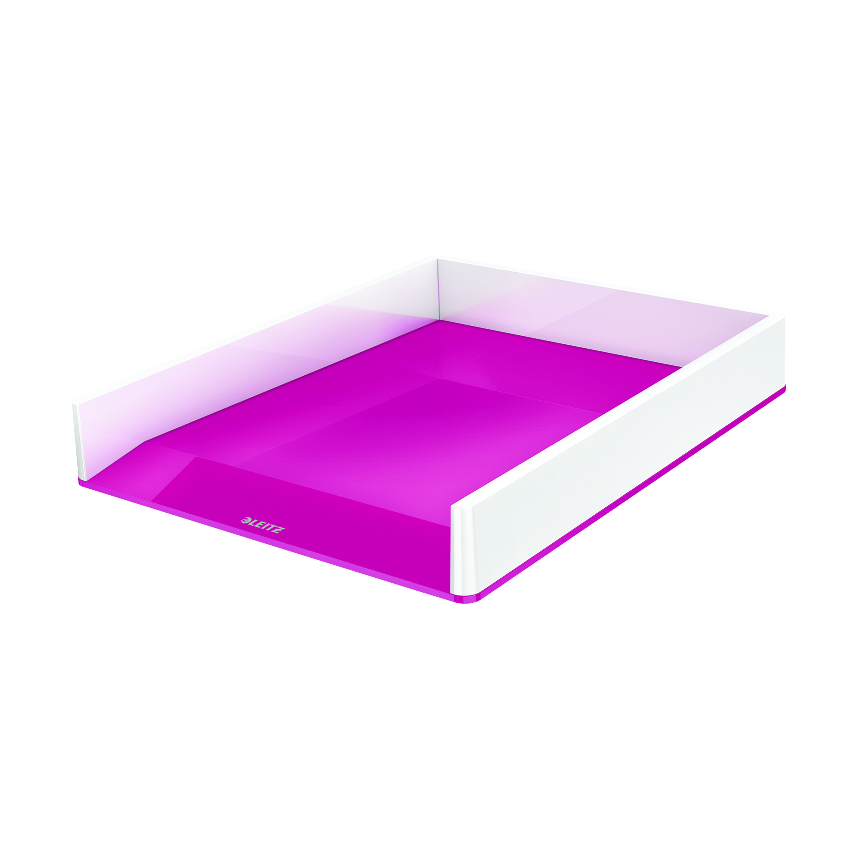 Leitz+WOW+Letter+Tray+Dual+Colour+White%2FPink+53611023