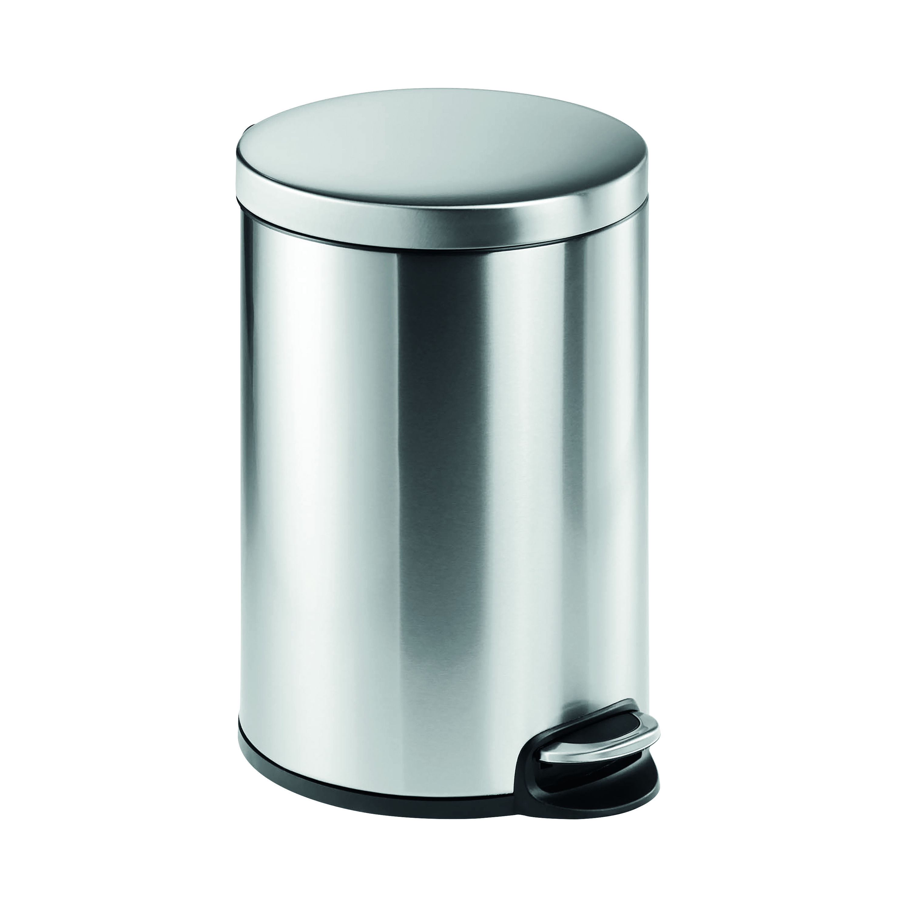 Durable+Stainless+Steel+Pedal+Bin+Round+20+Litre+Silver+340223