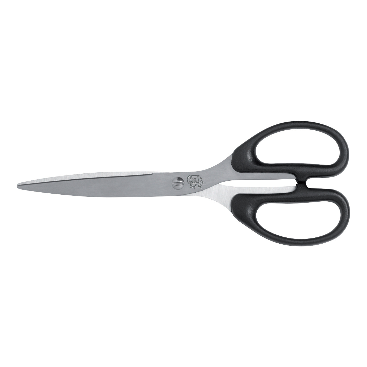 5+Star+Office+Scissors+207mm+ABS+Handles+Stainless+Steel+Blades+Black