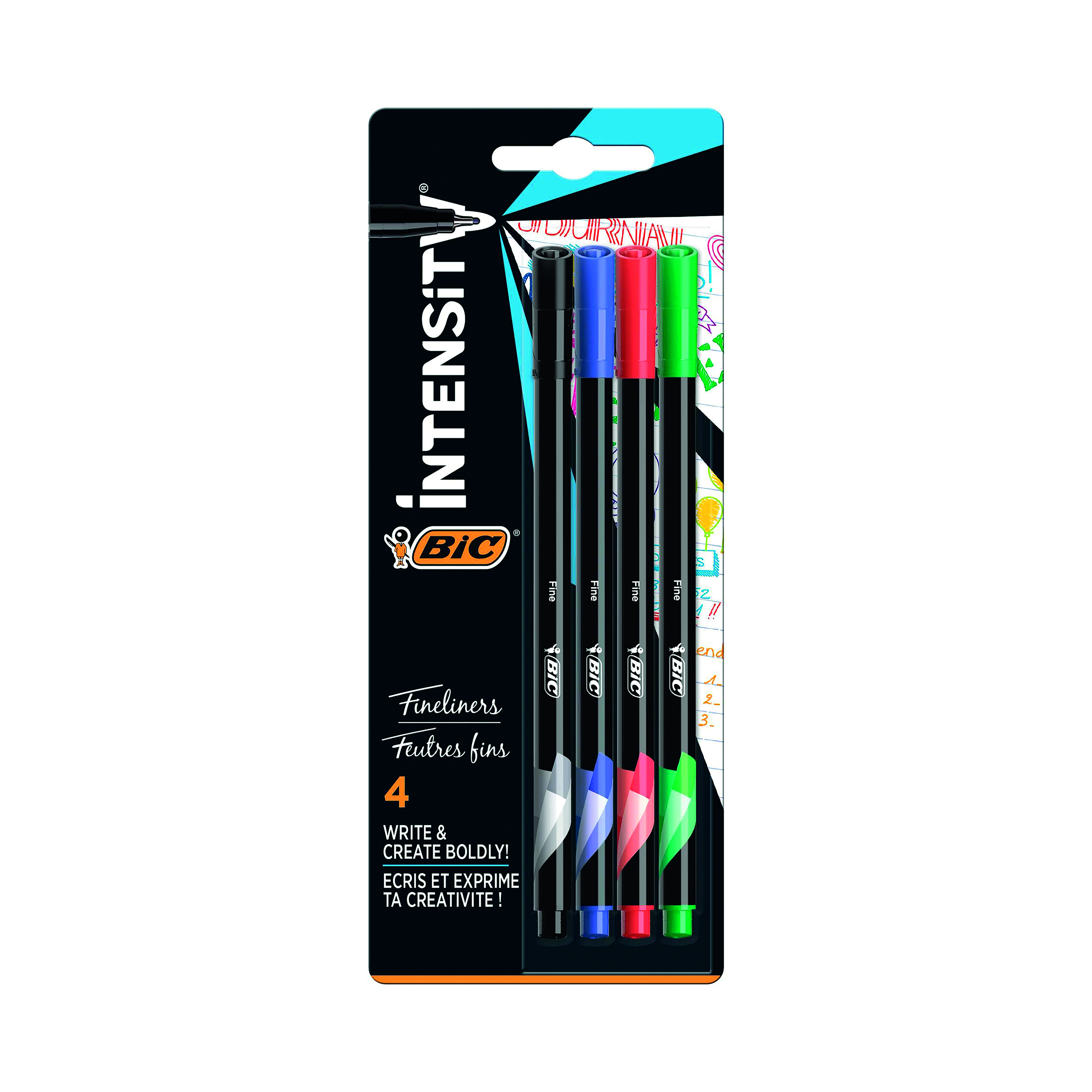 Bic+Intensity+Fineliner+Pen+Ultra+Fine+Tip+Assorted+%28Pack+of+4%29+942082