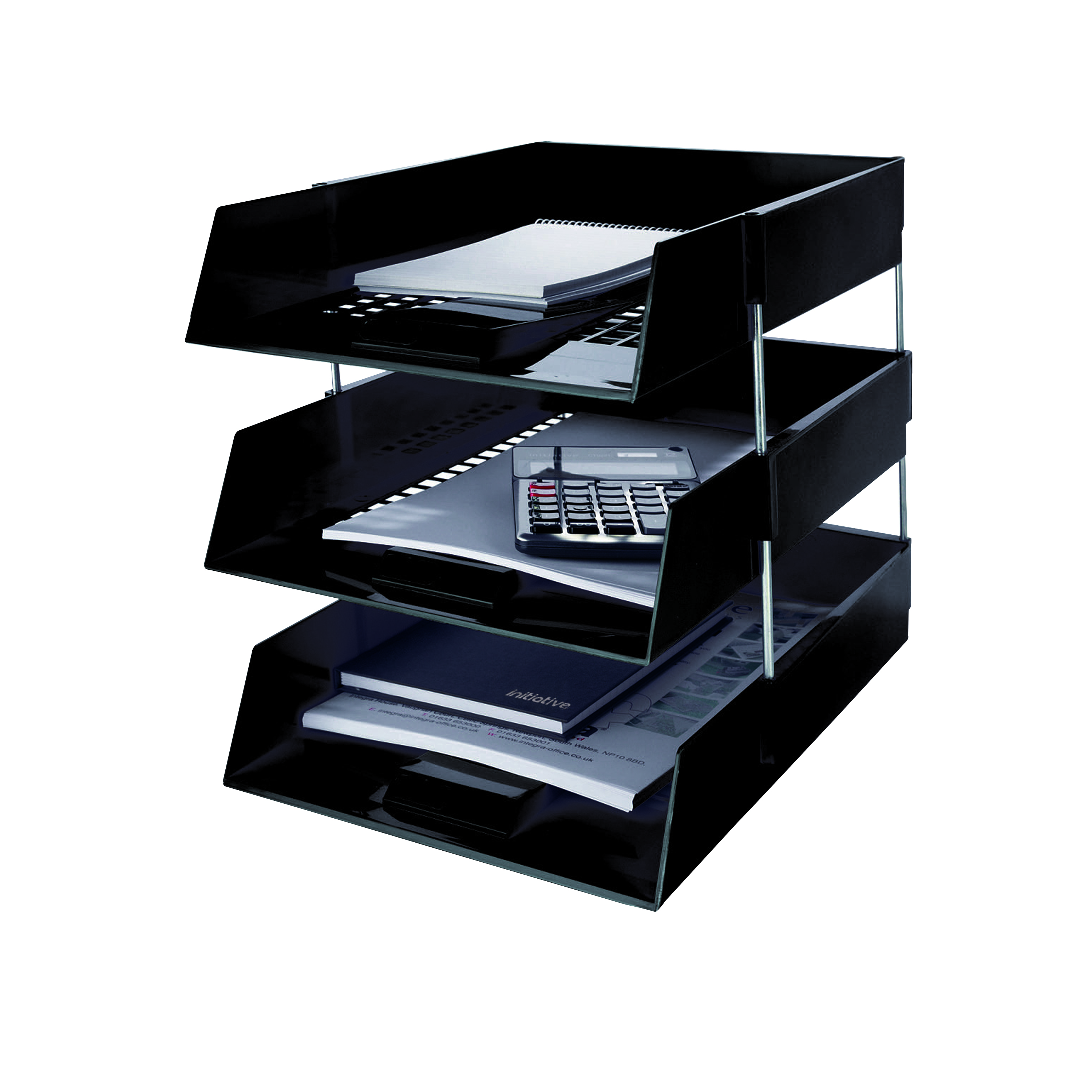 Initiative+Plastic+Letter+Tray+Black++255wx347dx55hmm