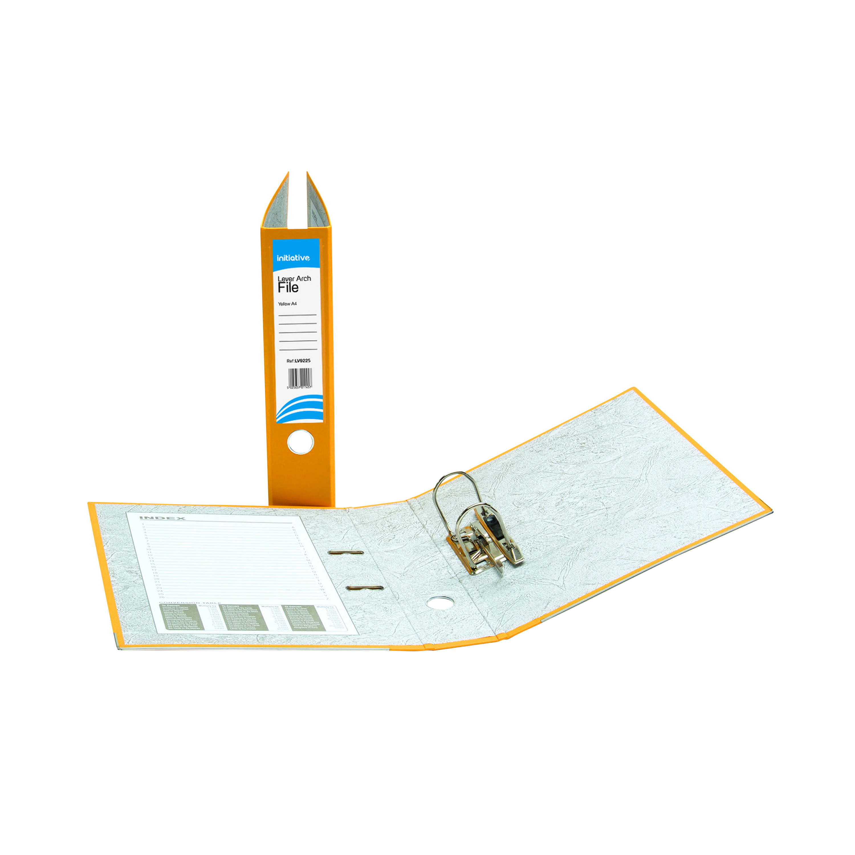 Initiative+Polypropylene+Coated+Board+Lever+Arch+File+A4+70mm+Spine+Yellow+%2810+Pack%29