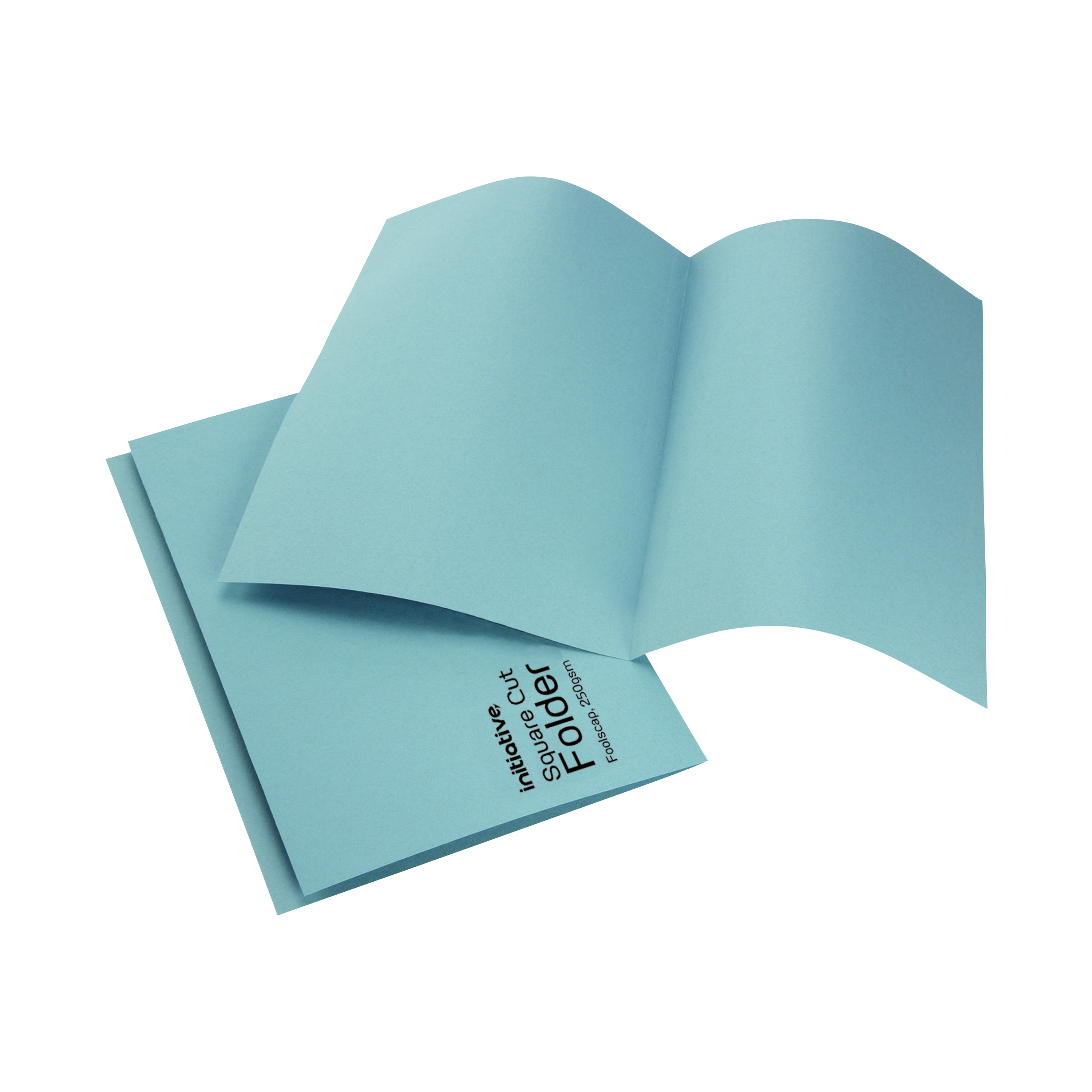 Initiative+Square+Cut+Folders+Mediumweight+250gsm+Foolscap+Blue+%28100+Pack%29