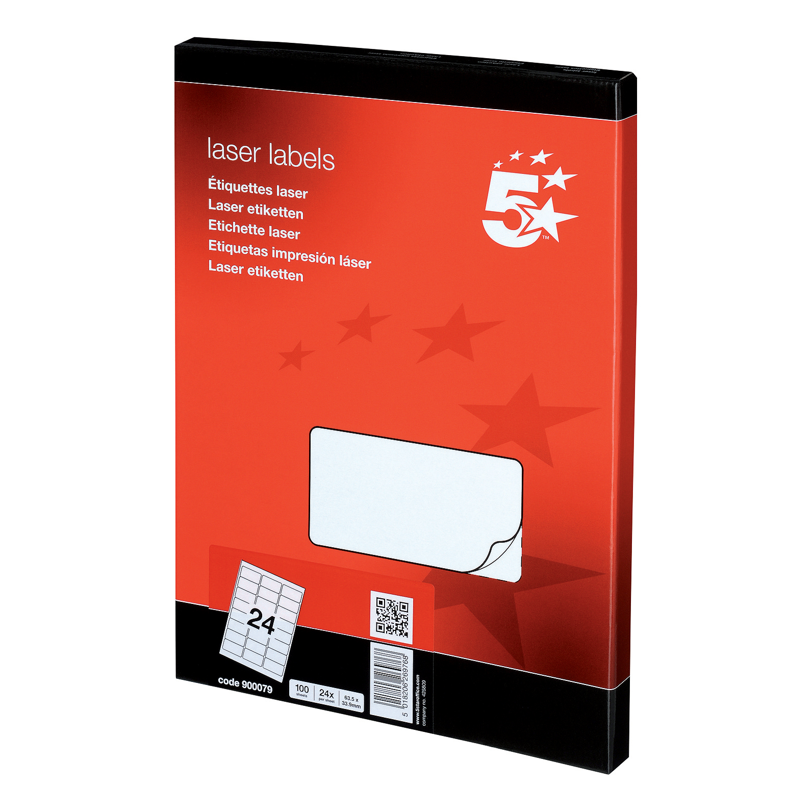 5+Star+Office+Multipurpose+Labels+Laser+Copier+Inkjet+64x34mm+White+%28Pack+of+2400%29