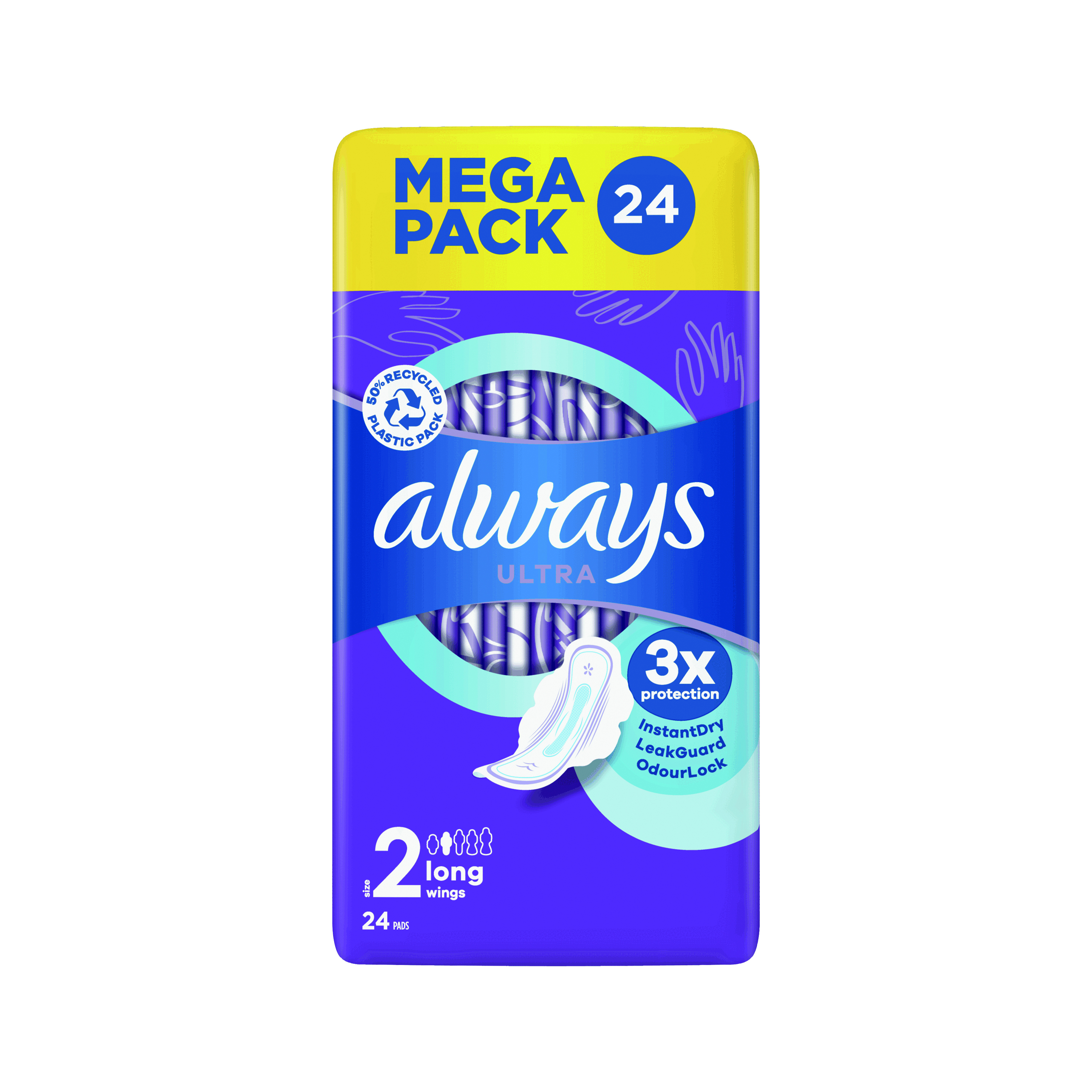 Always+Ultra+Pads+Long+With+Wings+Size+2+Sanitary+Pads+%28Pack+of+24%29+C006926