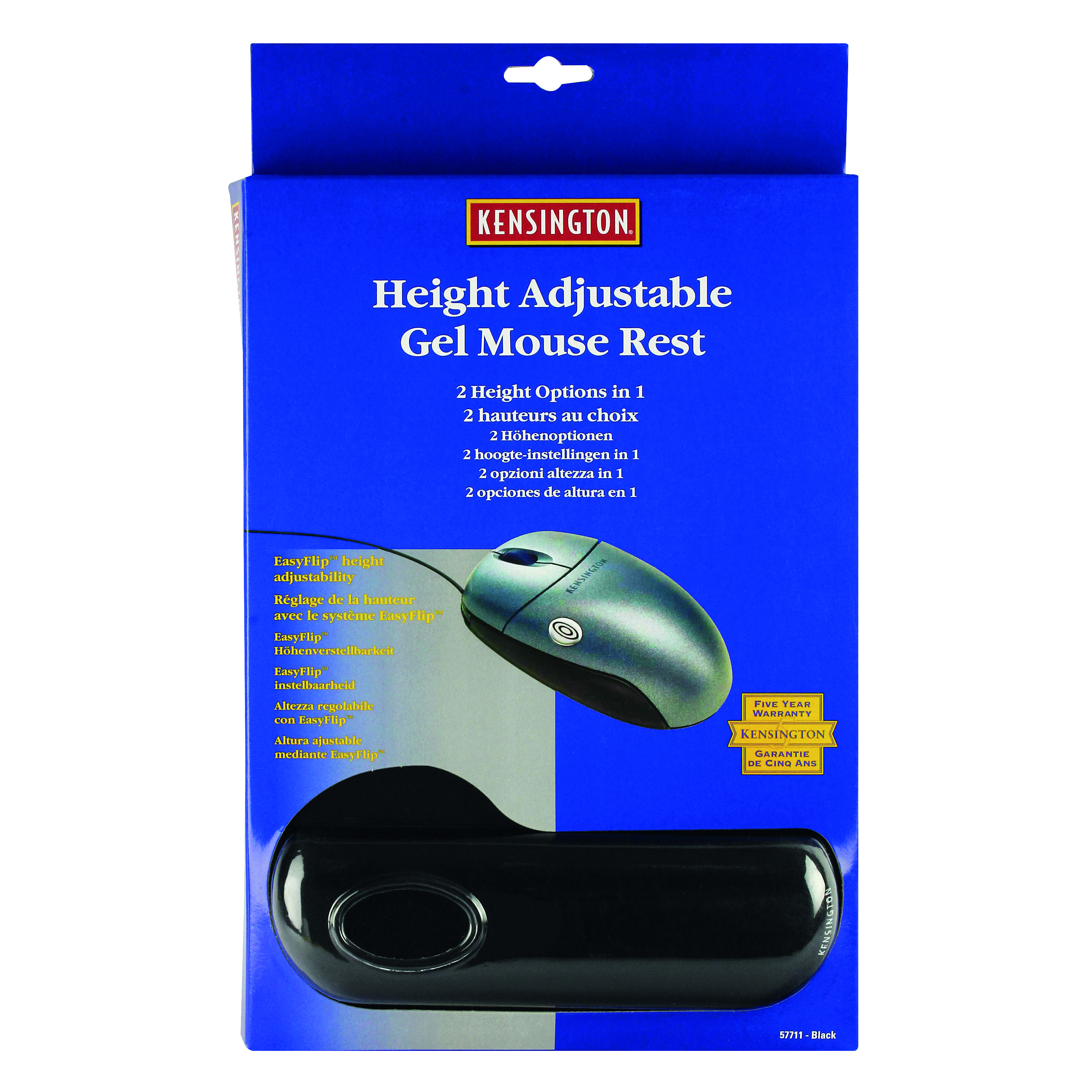 Kensington+Height+Adjustable+Gel+Mouse+Mat+Black+57711