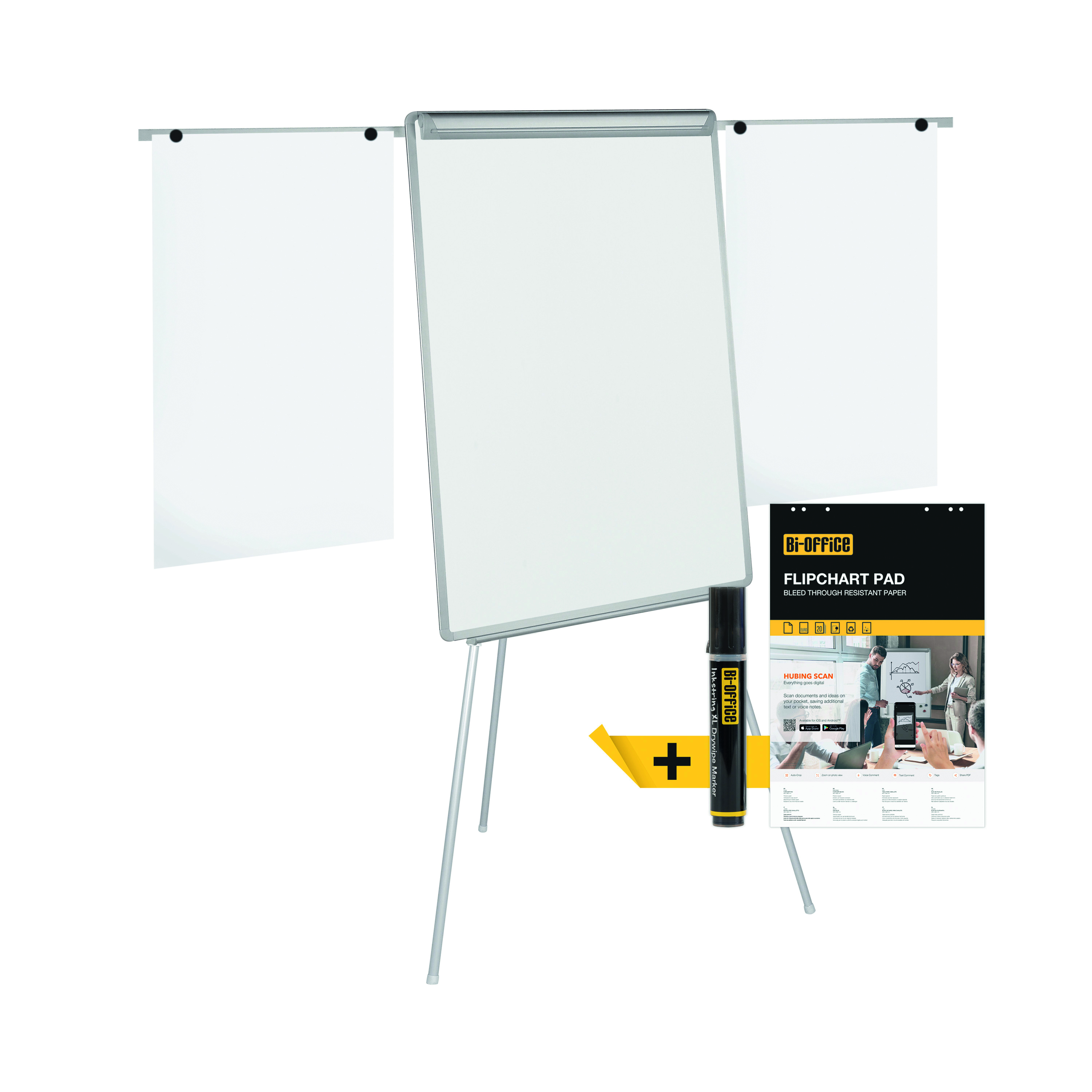 Bi-Office+Design+Tripod+Easel+A1+White+EEA4600046