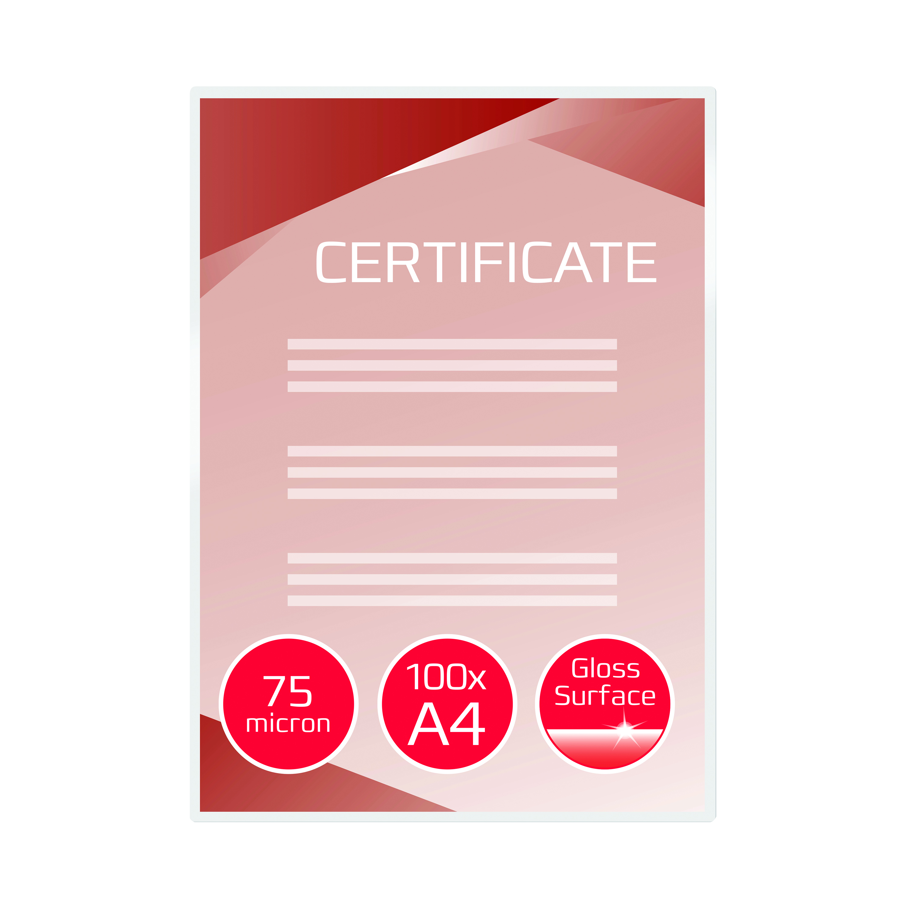 GBC+Document+Laminating+Pouch+Gloss+A4+150+Micron+%28Pack+of+100%29+3740400