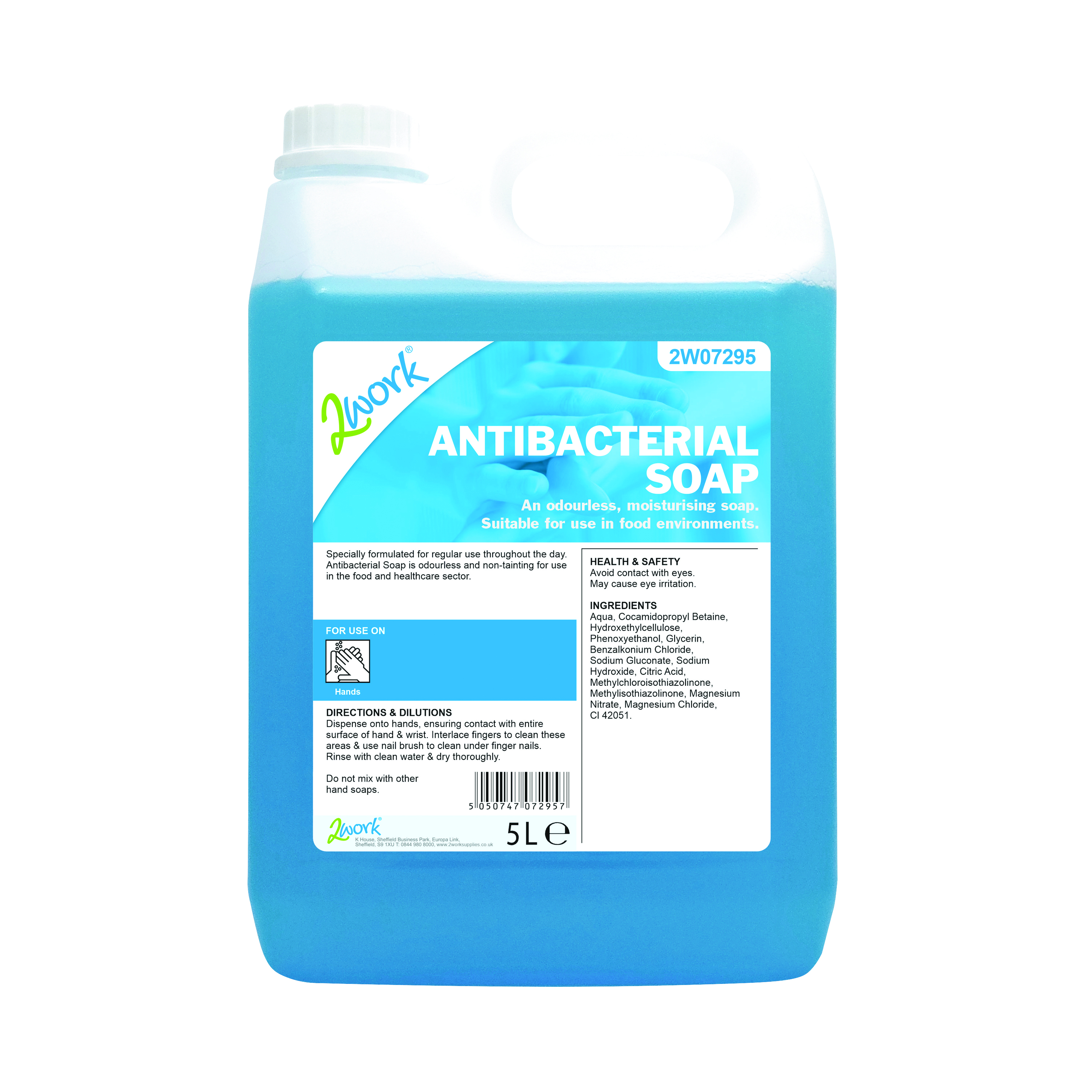 2Work Antibacterial Soap 5 Litres 2W07295