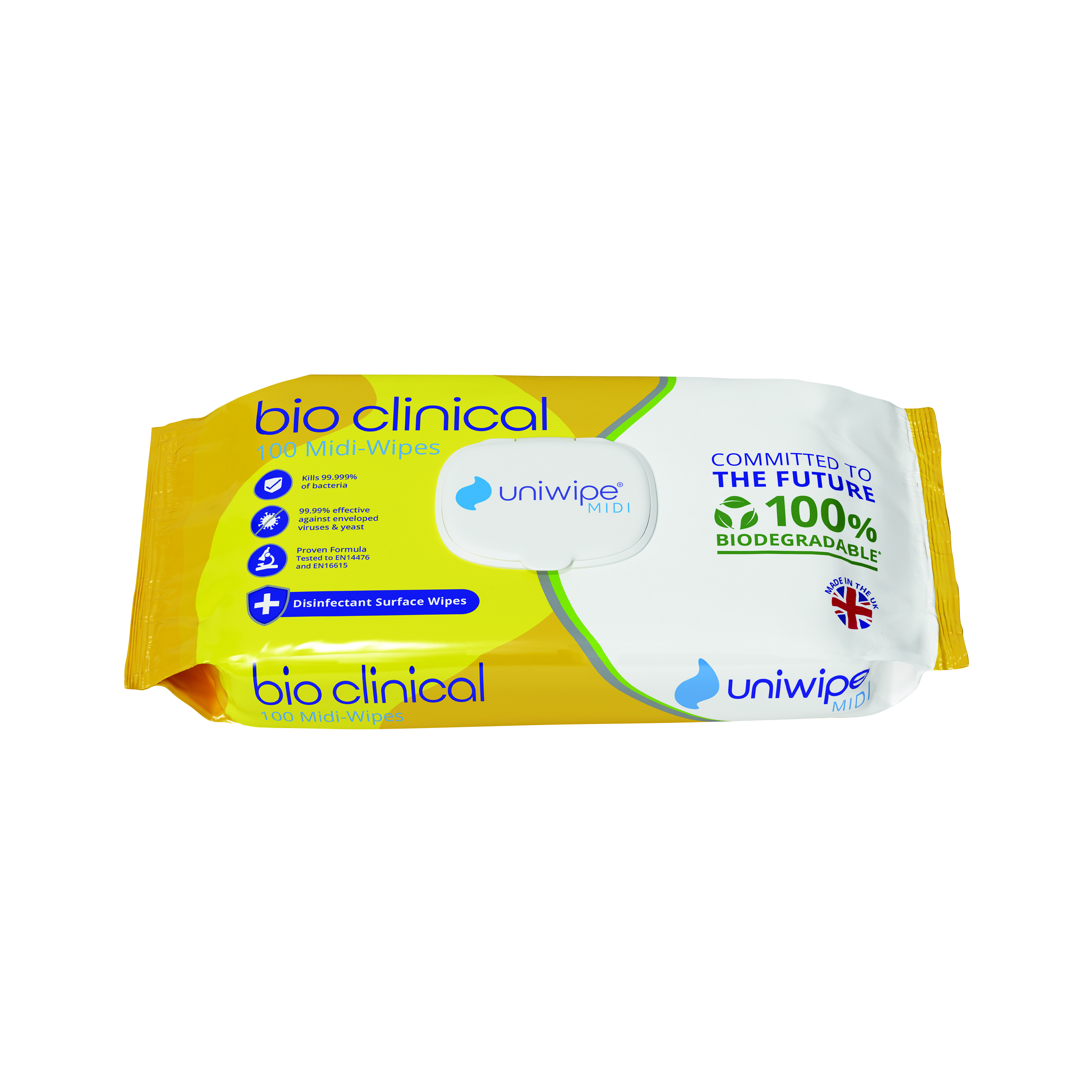 Uniwipe+Bio+Clinical+Midi+Wipes+Biodegradable+Wipes+%28Pack+of+100%29+1081