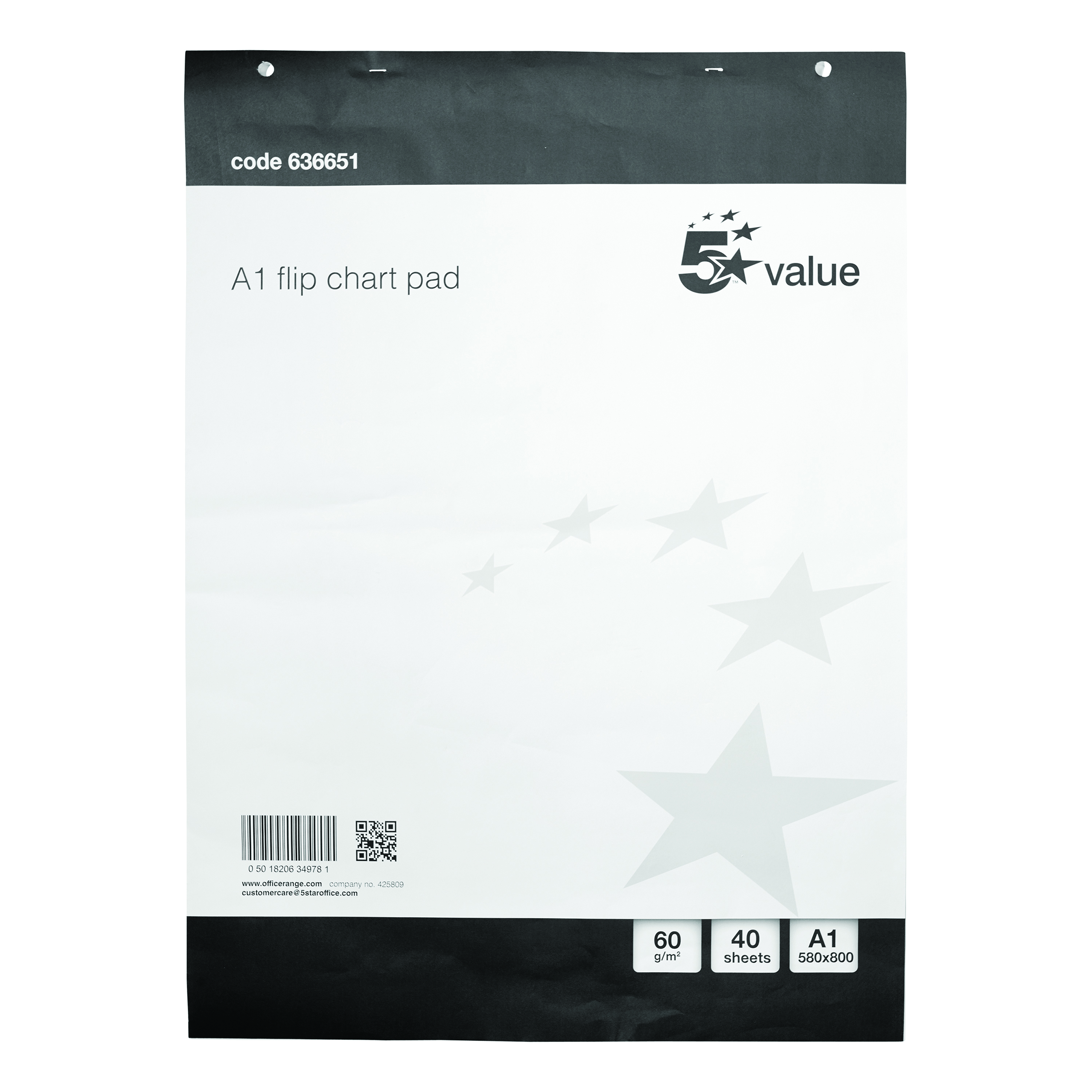 5+Star+Flipchart+Pad+Perforated+40+Sheets+A1+%28Pack+of+5%29