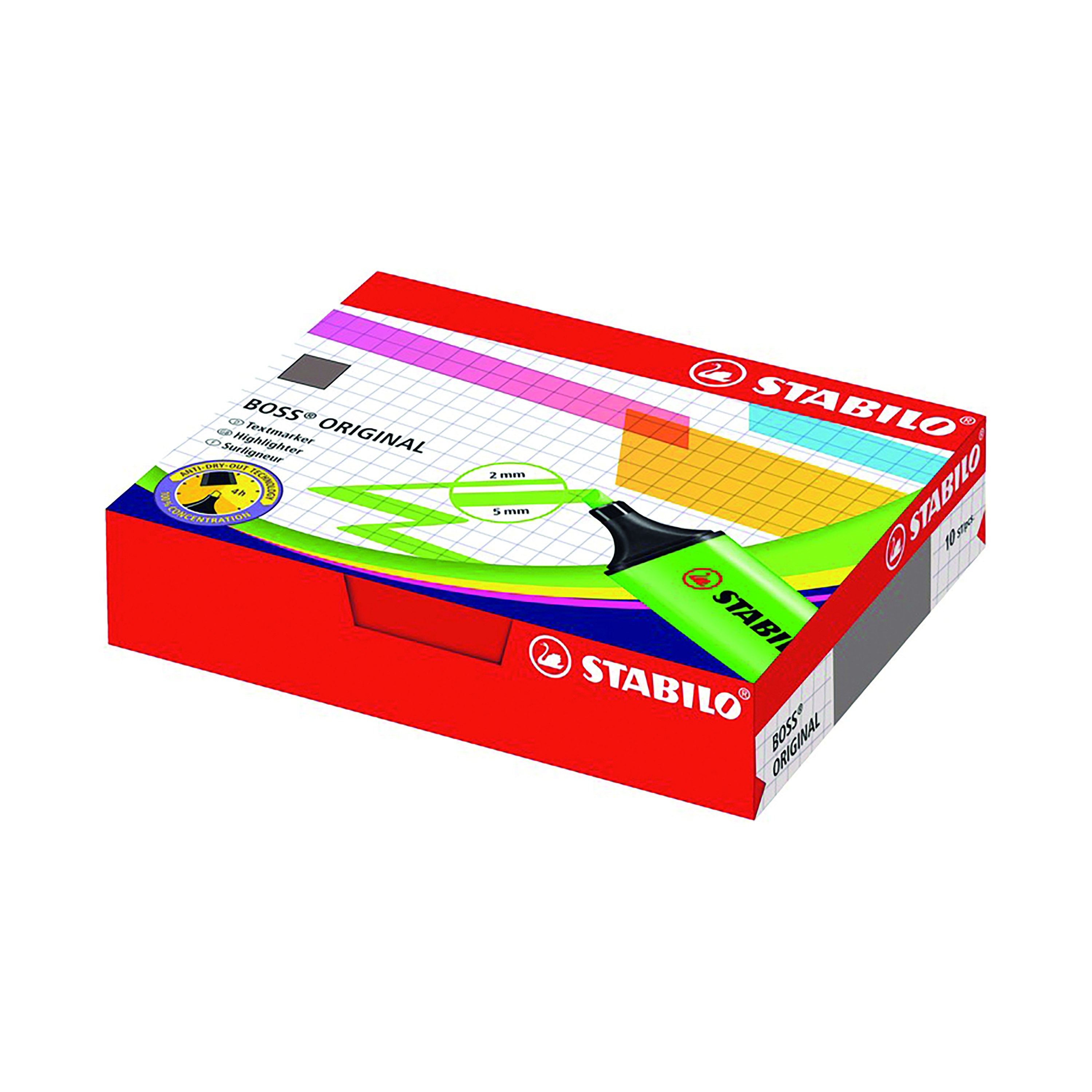 Stabilo+Boss+Original+Highlighter+Green+%28Pack+of+10%29+70%2F33%2F10