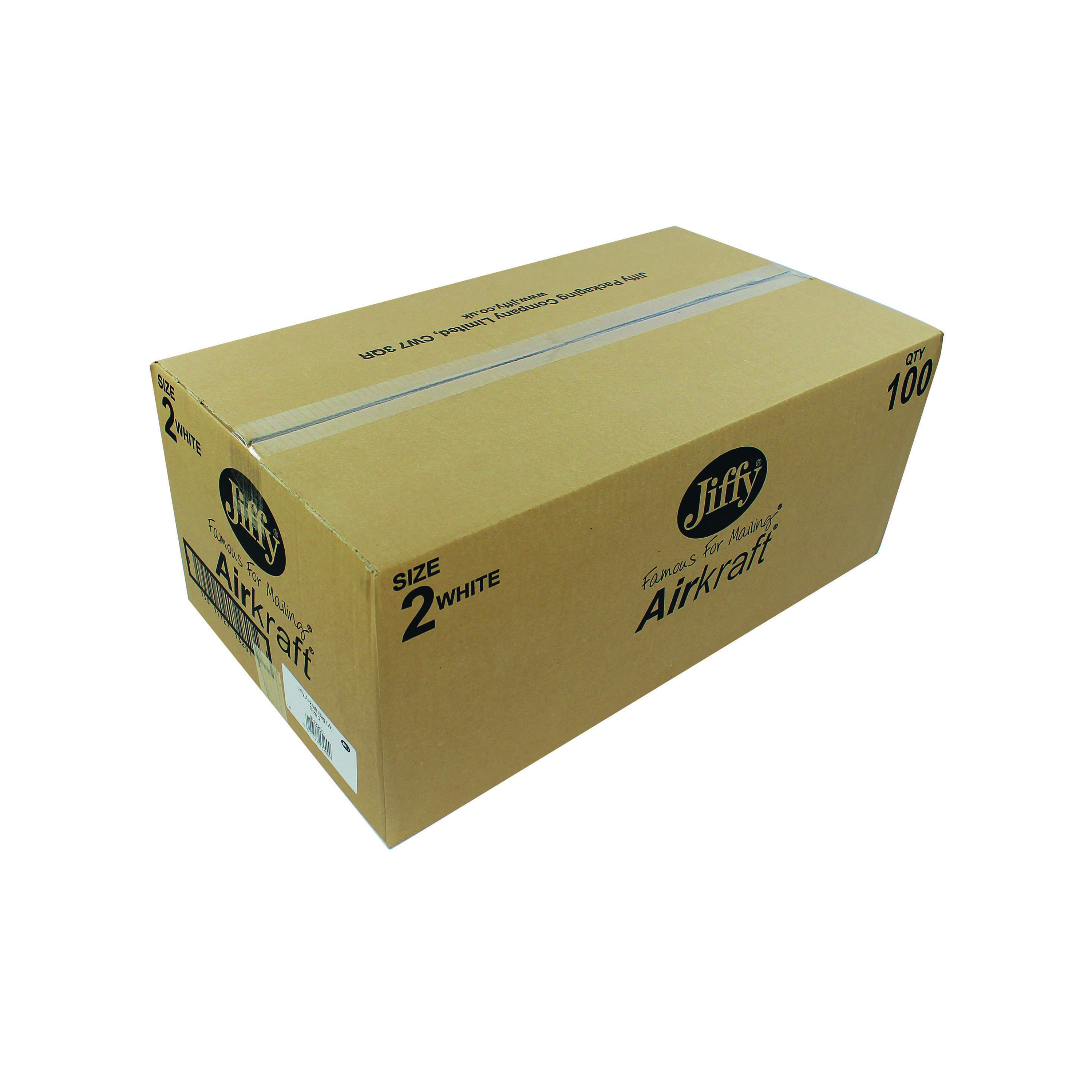 AirKraft+Size+2+Bubble+Lined+Mailer+White+%28Pack+of+100%29+MAKC88005