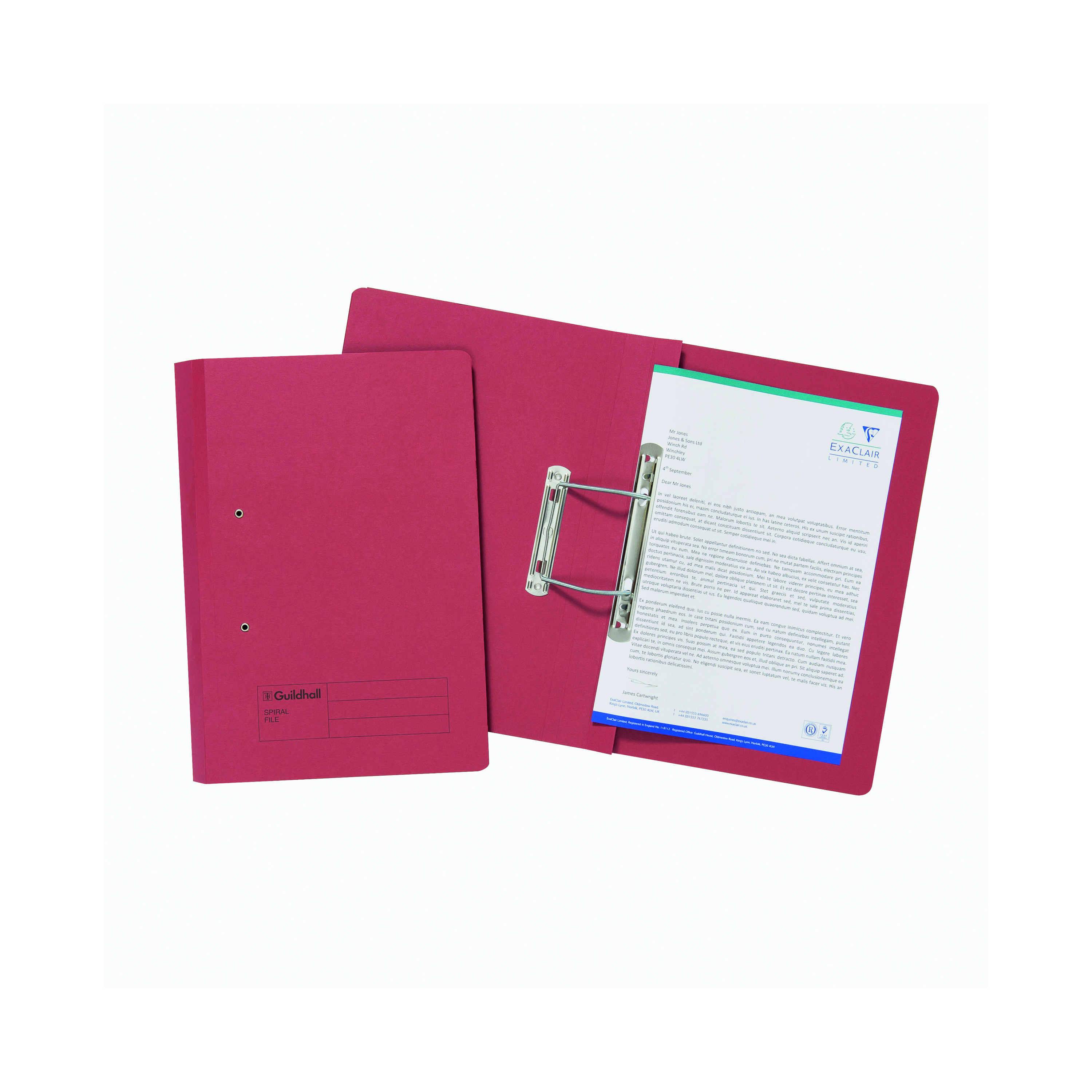 Exacompta+Guildhall+Transfer+File+285gsm+Foolscap+Red+%28Pack+of+25%29+346-REDZ
