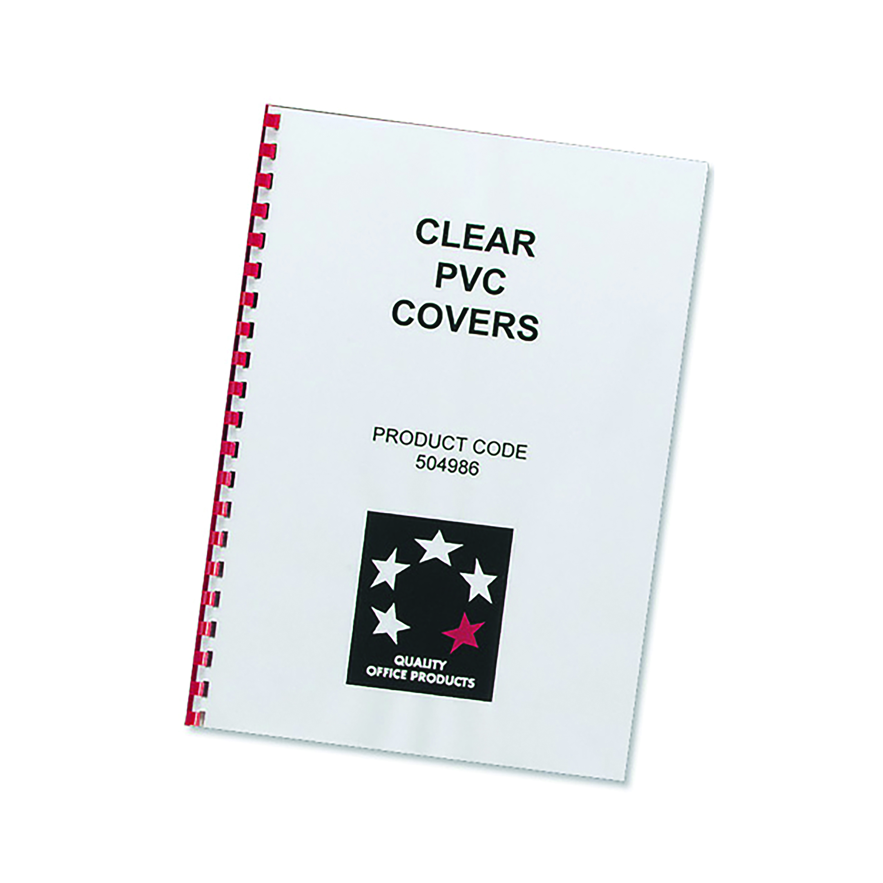 5+Star+Office+Comb+Binding+Covers+PVC+150+Micron+A4+Clear+%28Pack+of+100%29