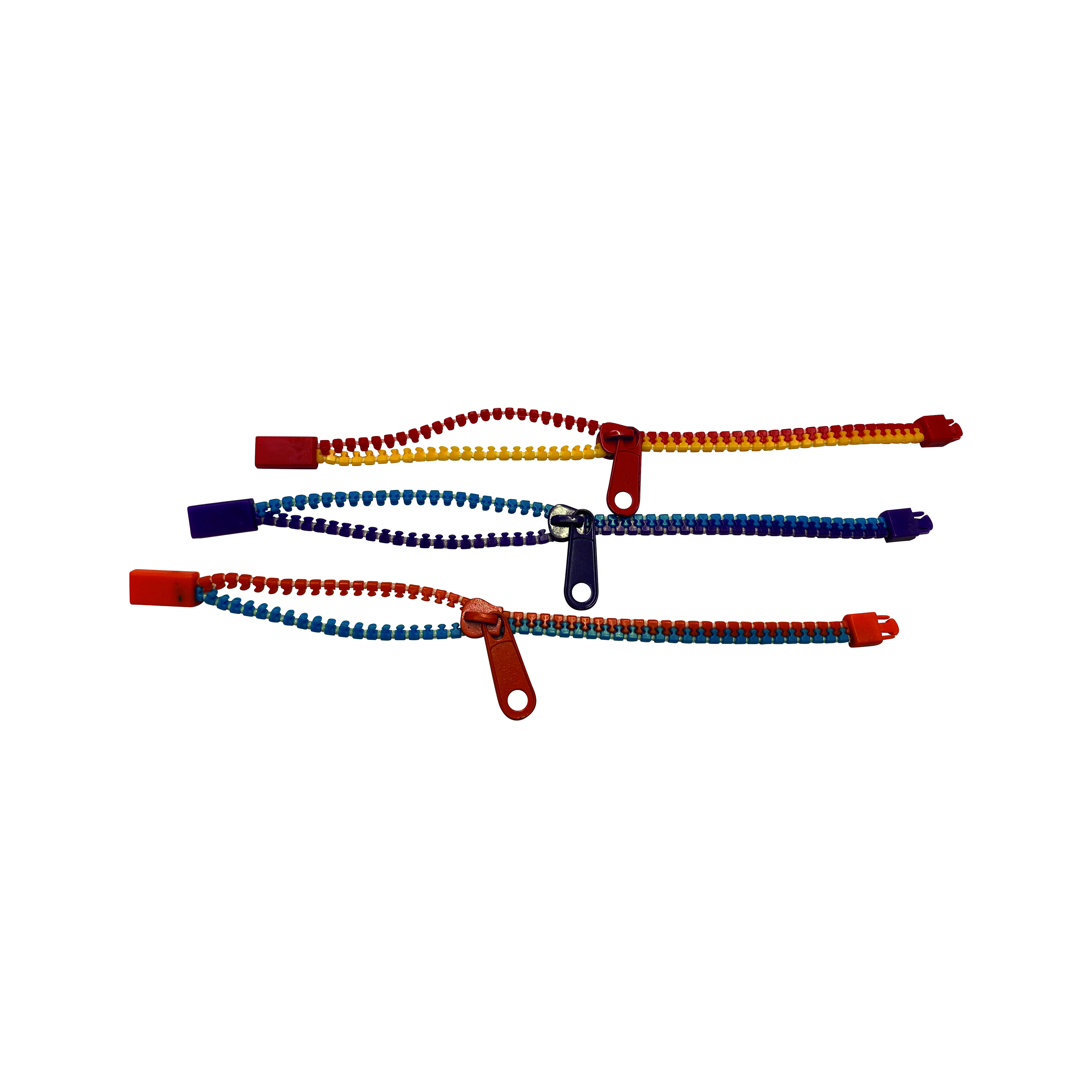 Zip+Fidget+Bracelet+Assorted+200x8x8mm+%28Pack+of+3%29+ZIP3