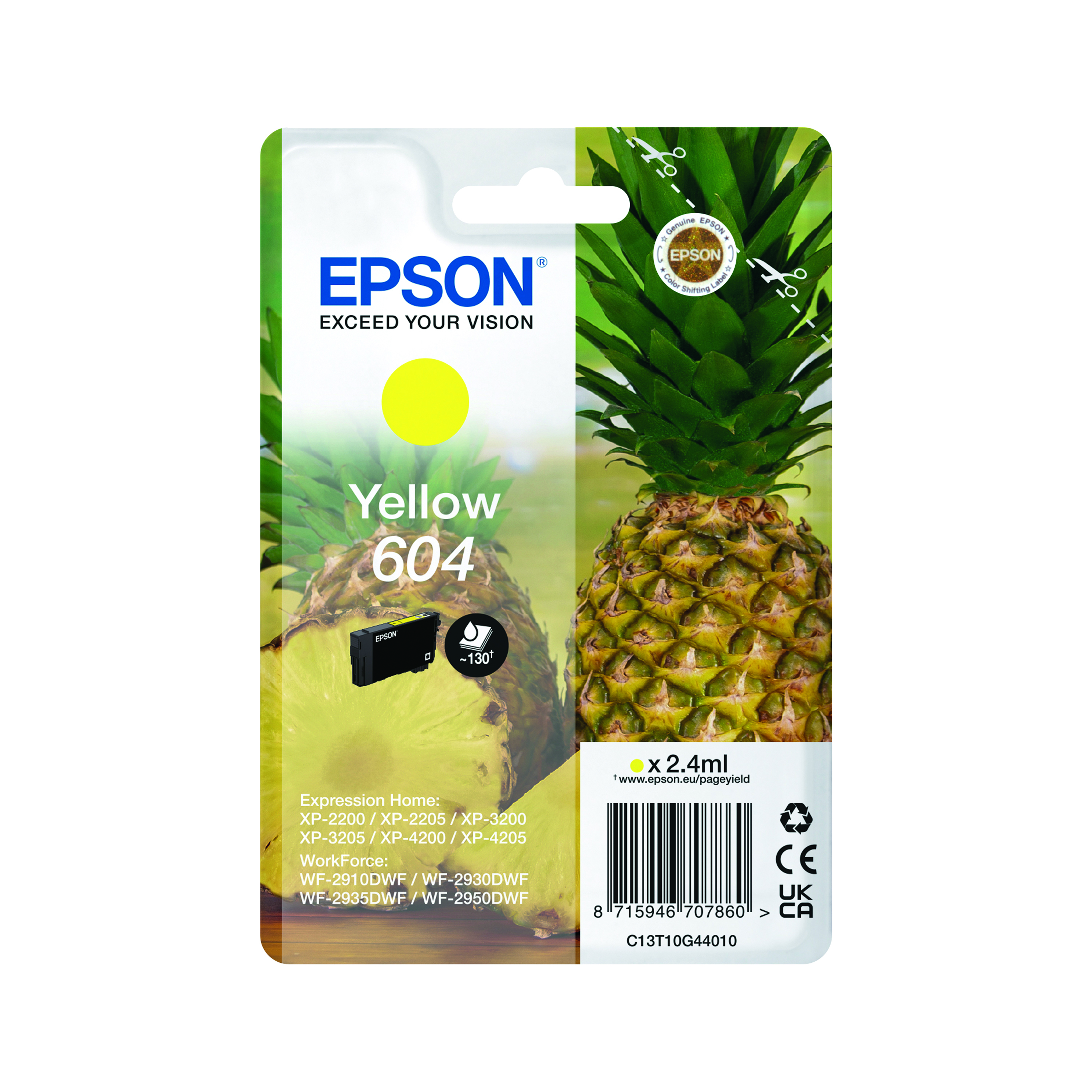 Epson+604+Pineapple+Ink+Cartridge+Yellow+C13T10G44010
