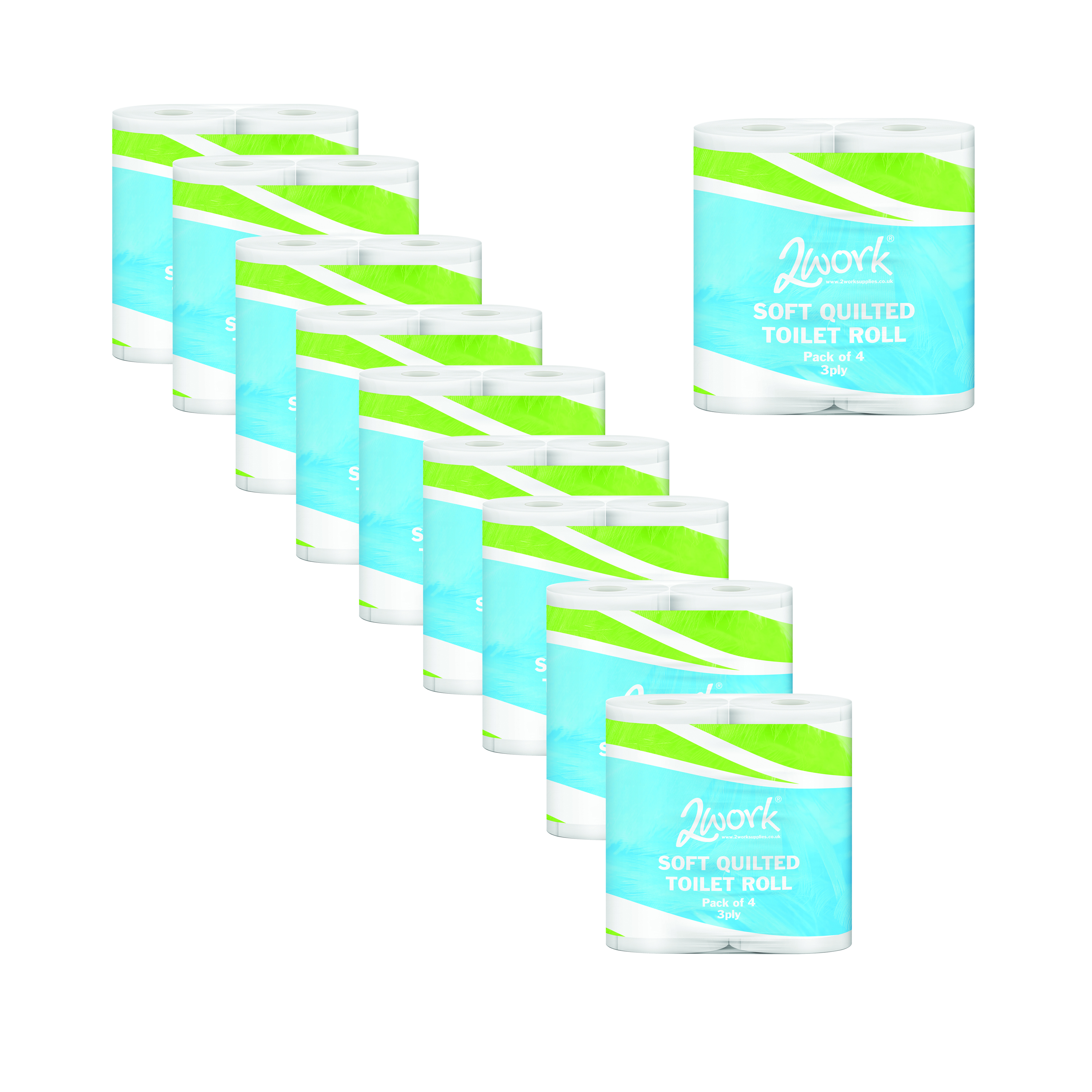 2Work+Luxury+Quilted+Toilet+Roll+3-Ply+170+Sheets+%28Pack+of+40%29+