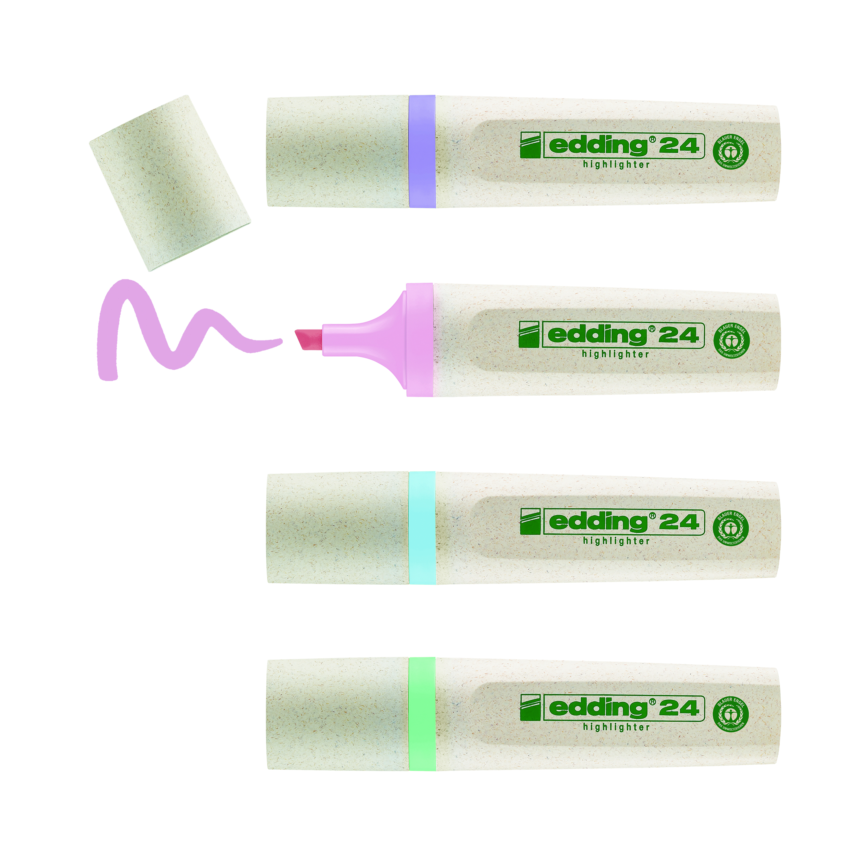 Edding+e-24%2F4S+EcoLine+Highlighter+Set+Pastel+%28Pack+of+4%29+4-24-4-1000