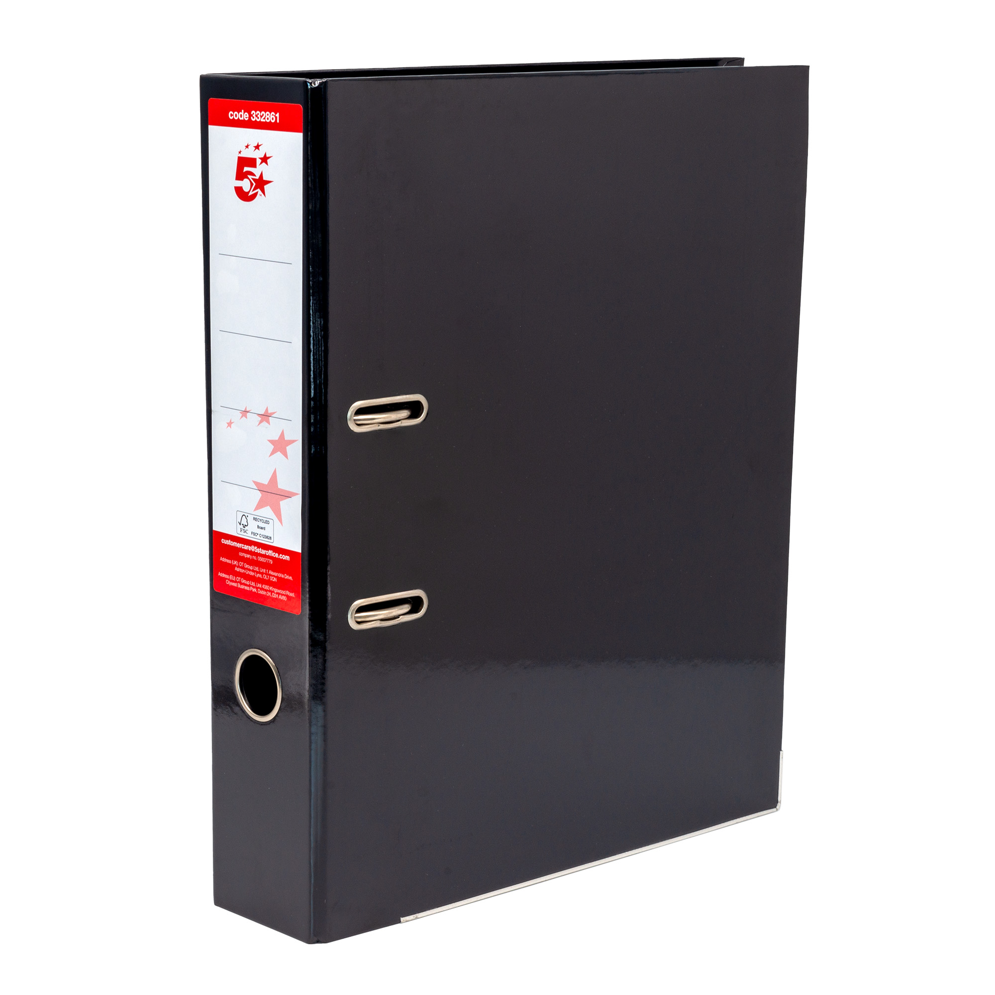 5+Star+Office+Lever+Arch+File+Foolscap+Black+%28Pack+of+10%29