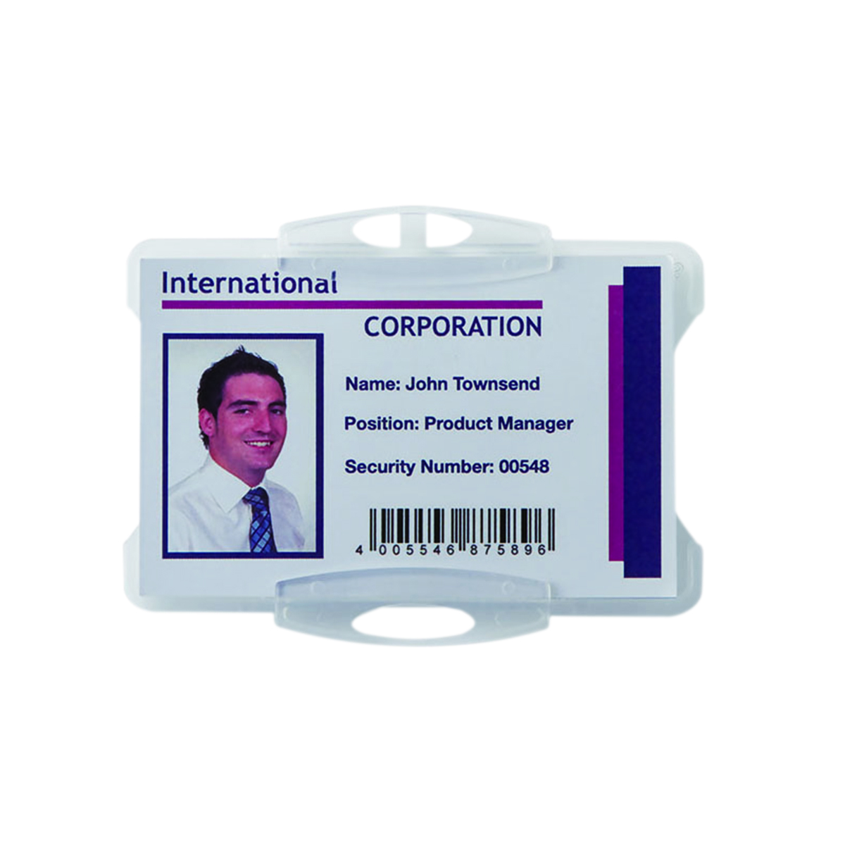 Durable+Security+Pass+Holder+54x85mm+Clear+%28Pack+of+50%29+999108011