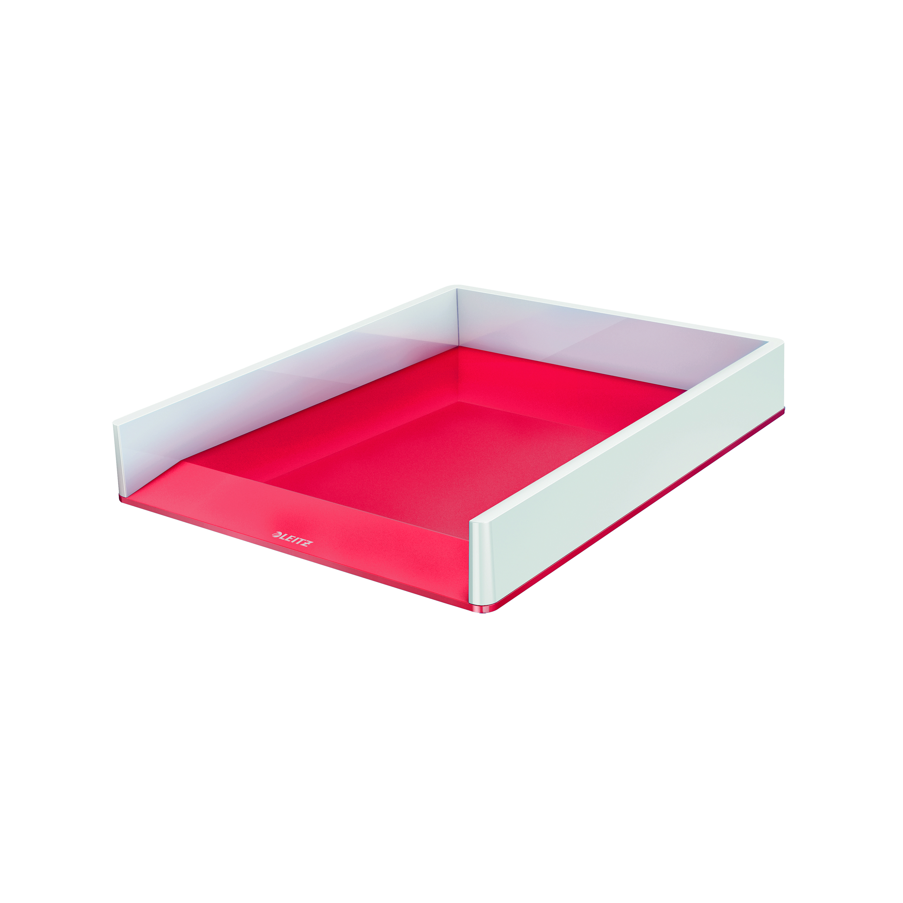 Leitz+WOW+Letter+Tray+Duo+Colour+White%2FRed+53611026